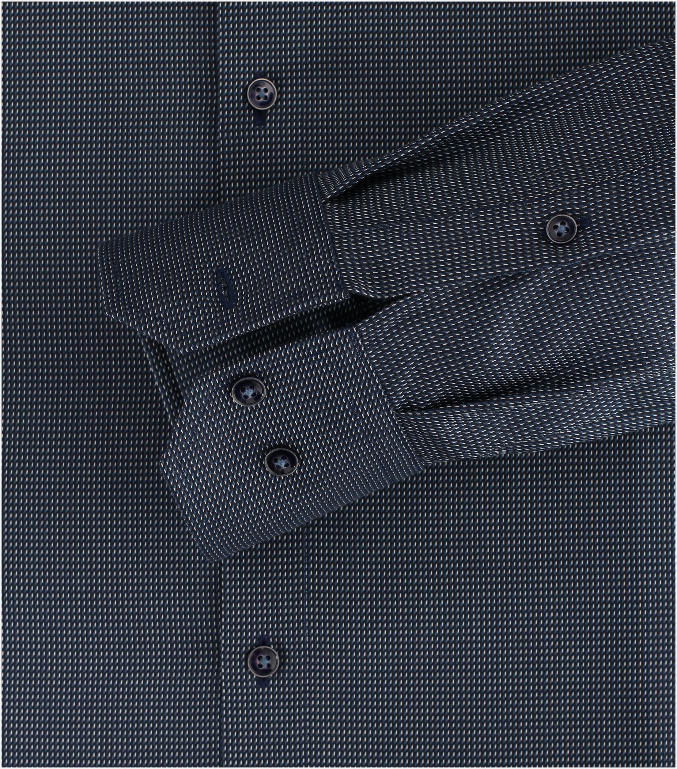 VENTI modern fit overhemd, dobby, blauw