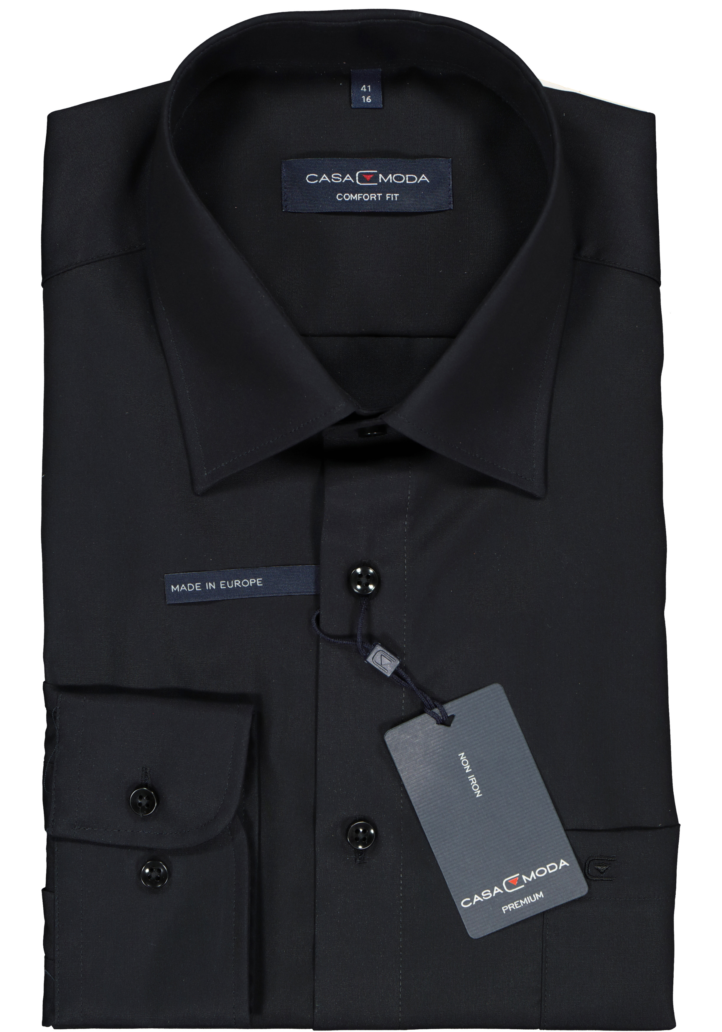 CASA MODA comfort fit overhemd, zwart 