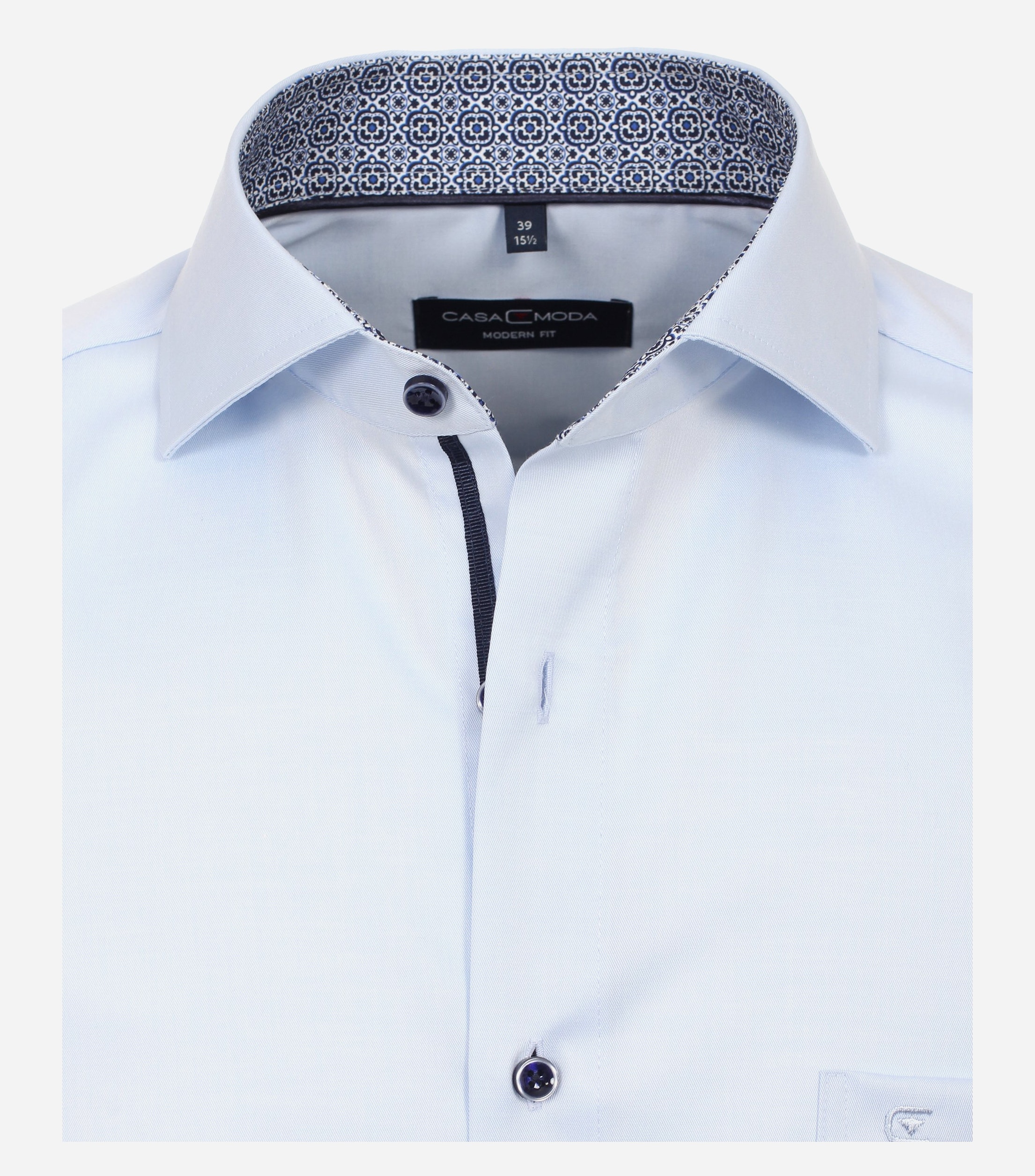 CASA MODA modern fit overhemd, twill, blauw