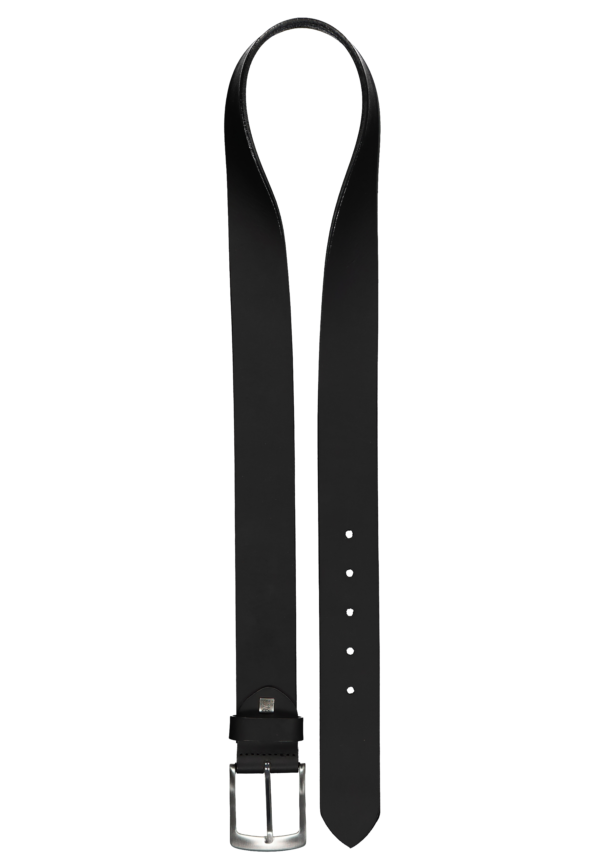 LINDENMANN leren heren riem, zwart casual