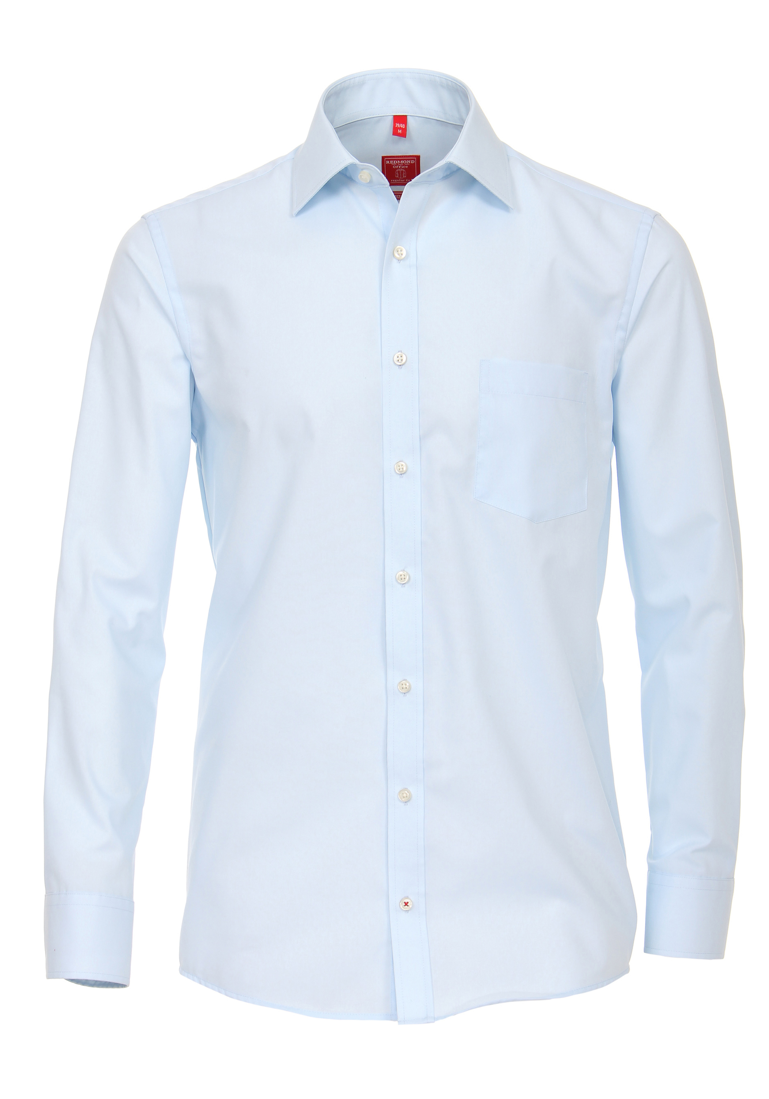 Redmond regular fit overhemd, lichtblauw