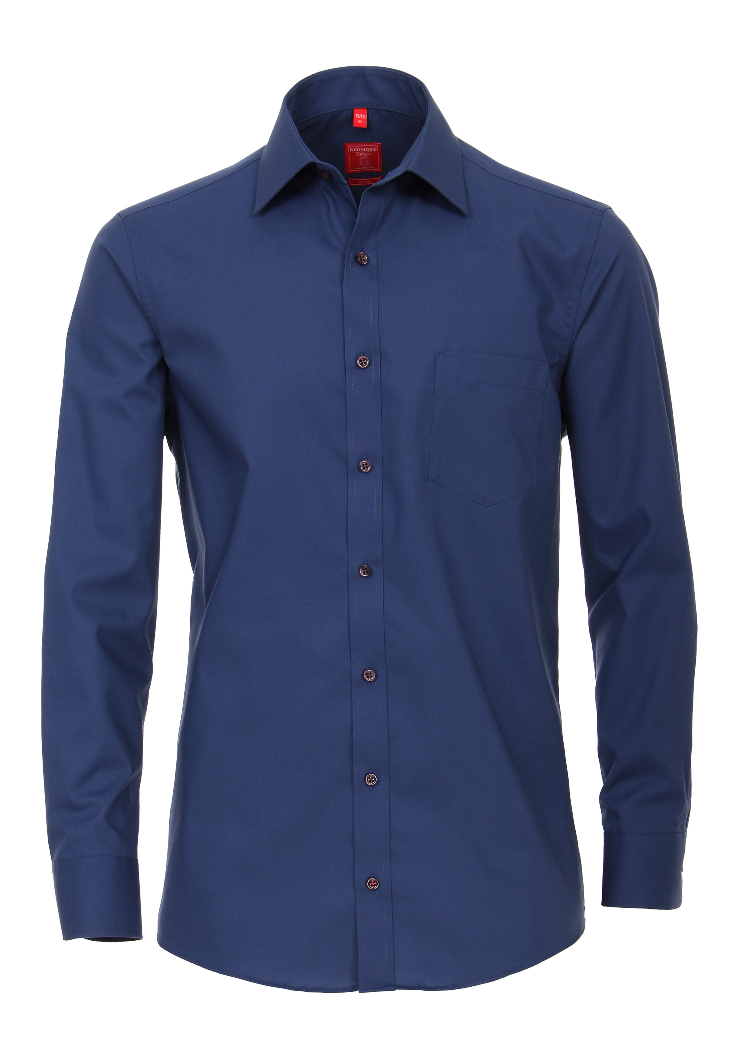 Redmond regular fit overhemd, marine blauw