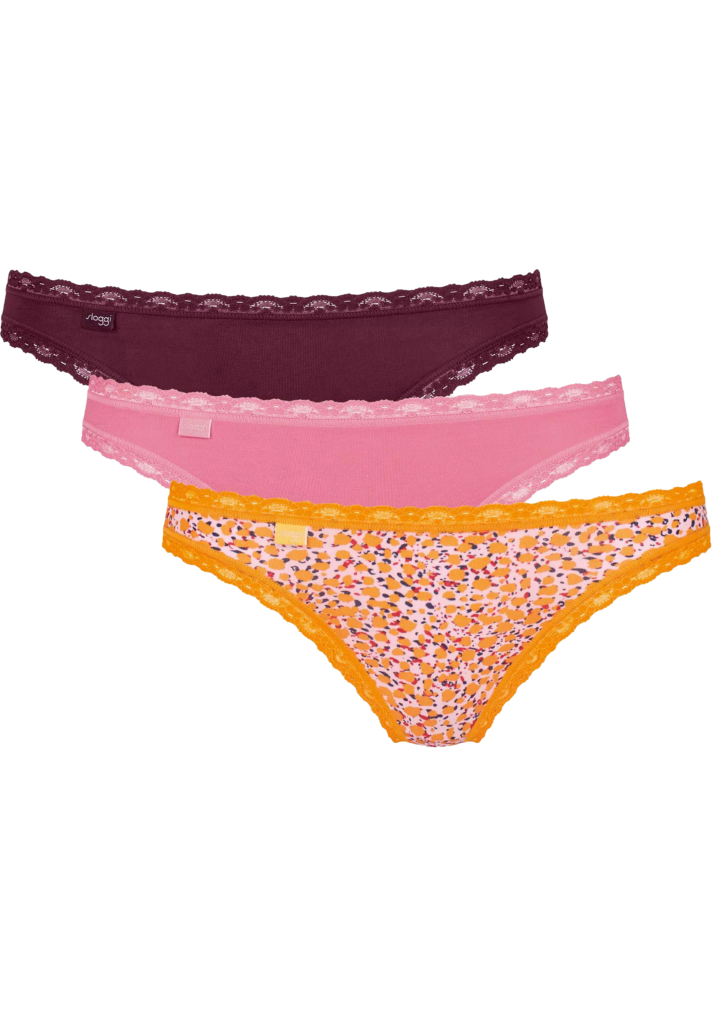 Sloggi Women 24/7 Weekend Tanga (3-pack), dames slip, verschillende kleuren