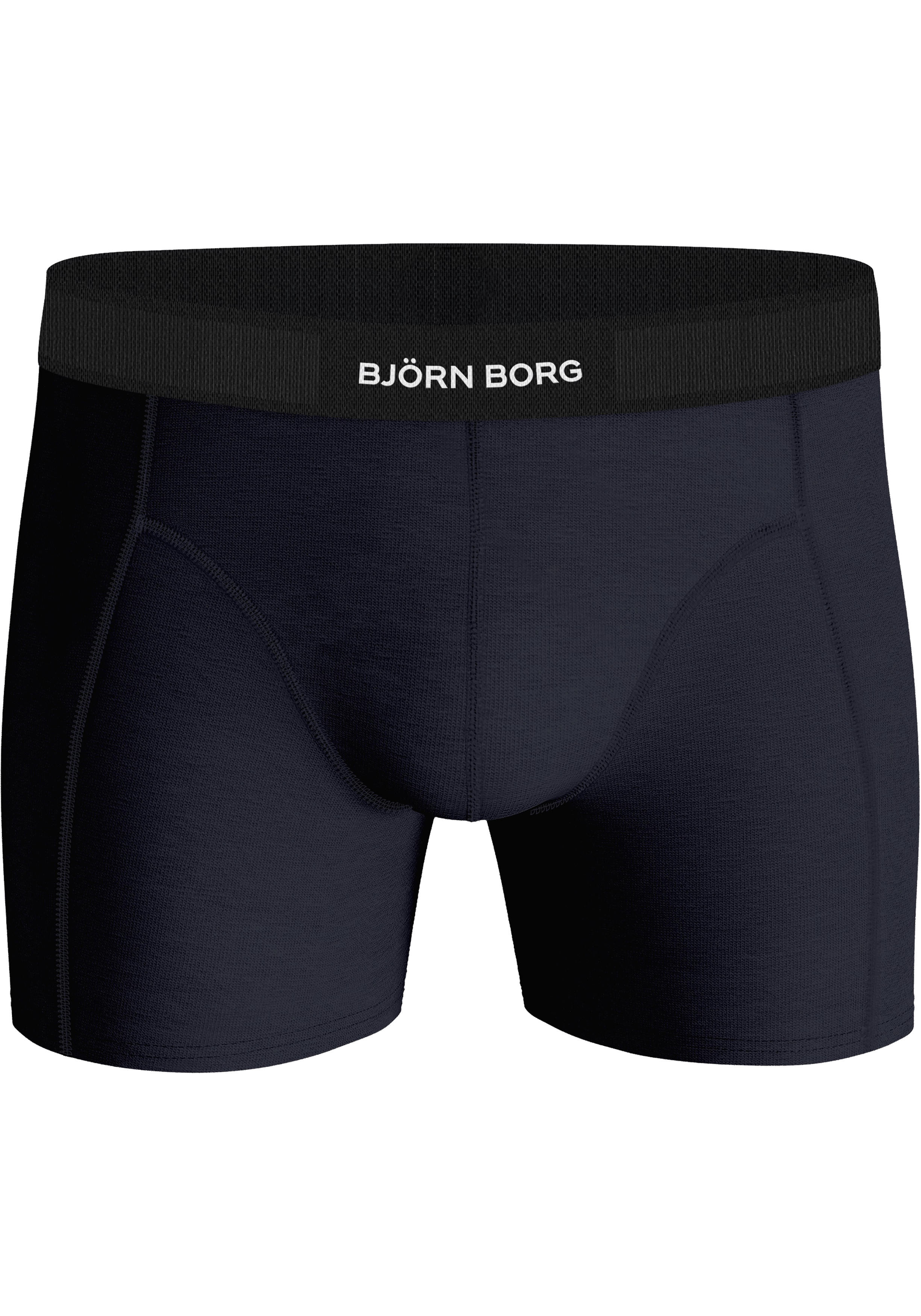 Bjorn Borg Cotton Stretch boxers, heren boxers normale lengte (2-pack), blauw en zwart