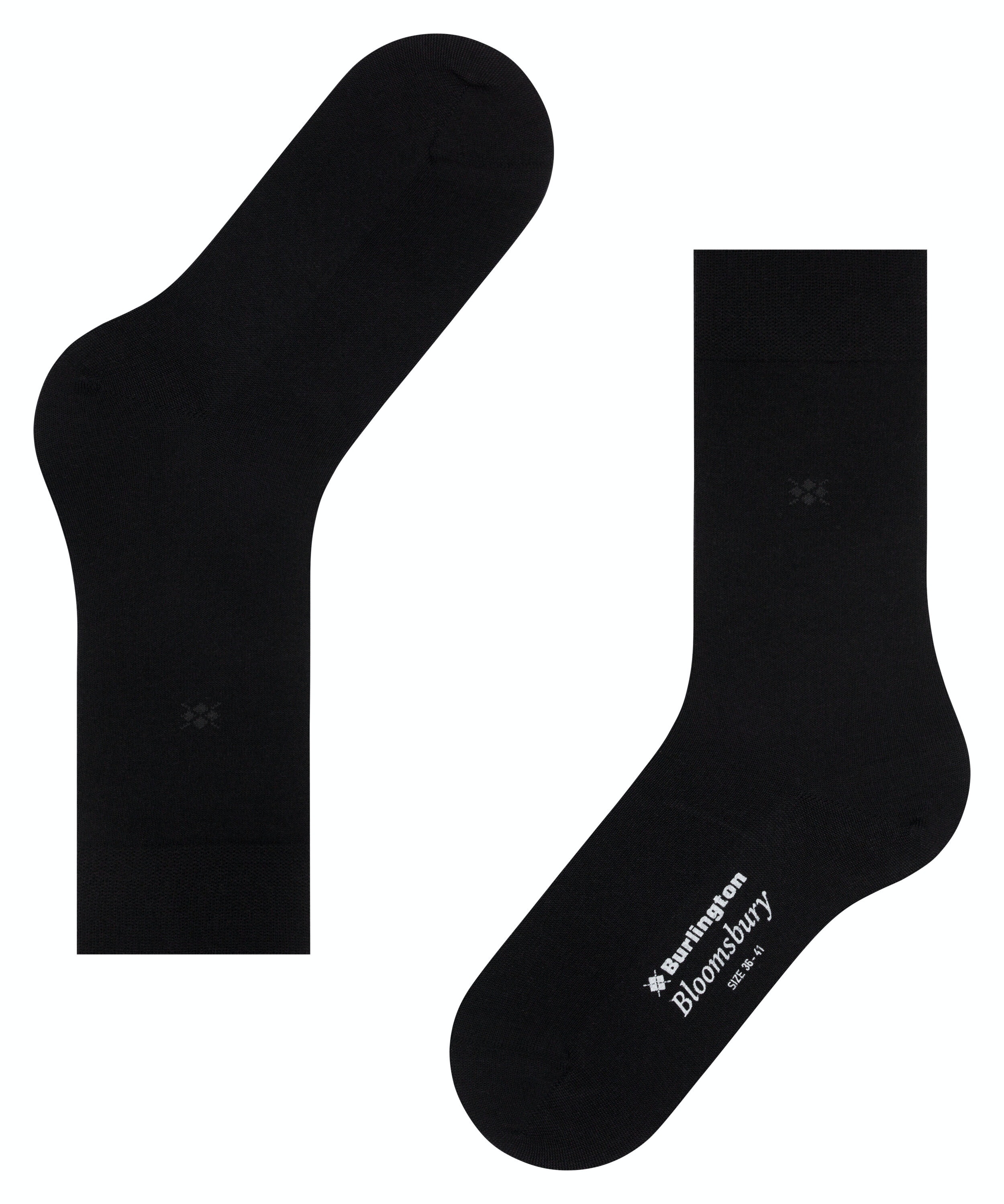 Burlington Bloomsbury damessokken, zwart (black)