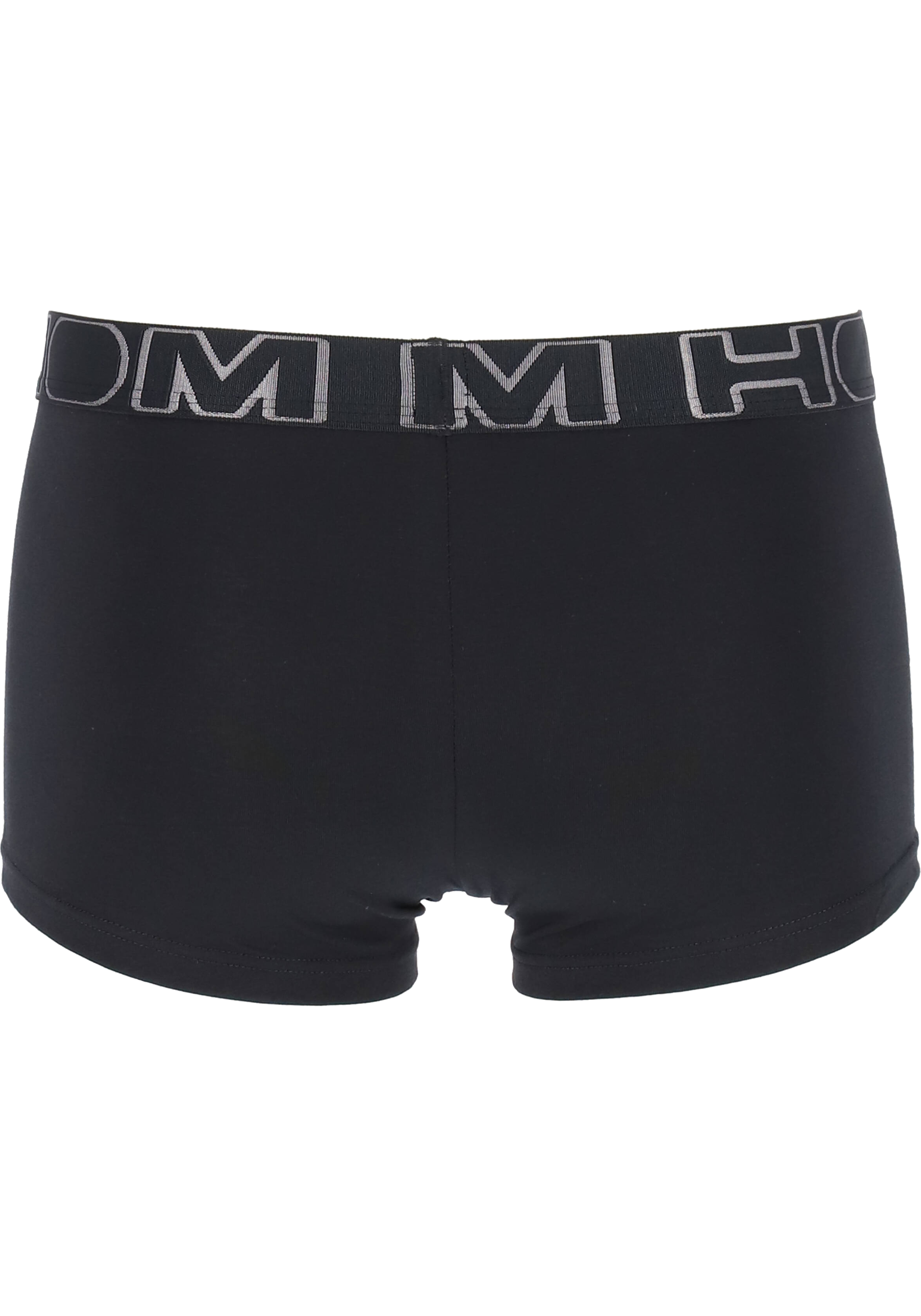 HOM HO1 boxer briefs (2-pack), heren boxer kort met horizontale gulp, zwart