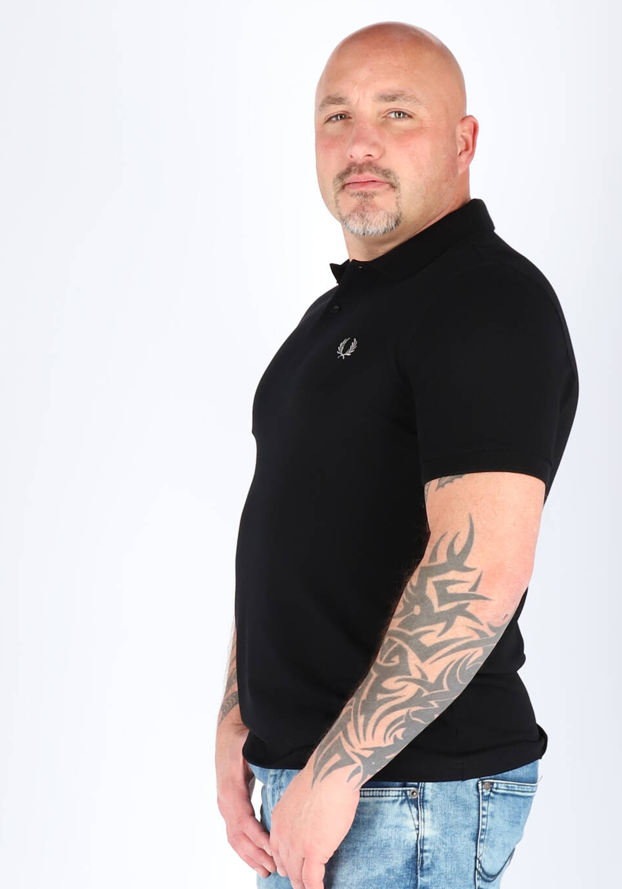 Fred Perry M6000 polo shirt, heren polo black, zwart