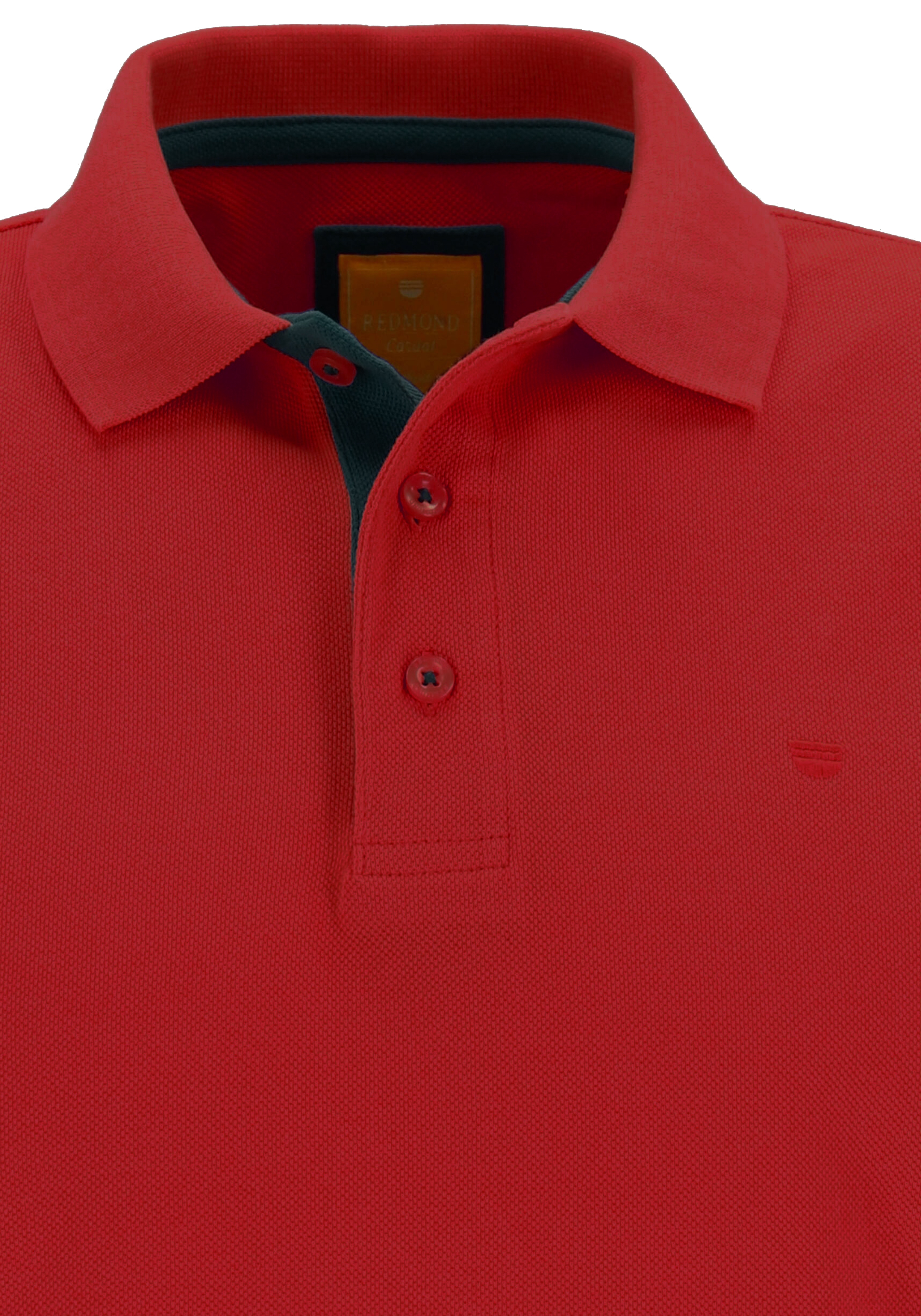 Redmond modern fit poloshirt, rood (zwart contrast)