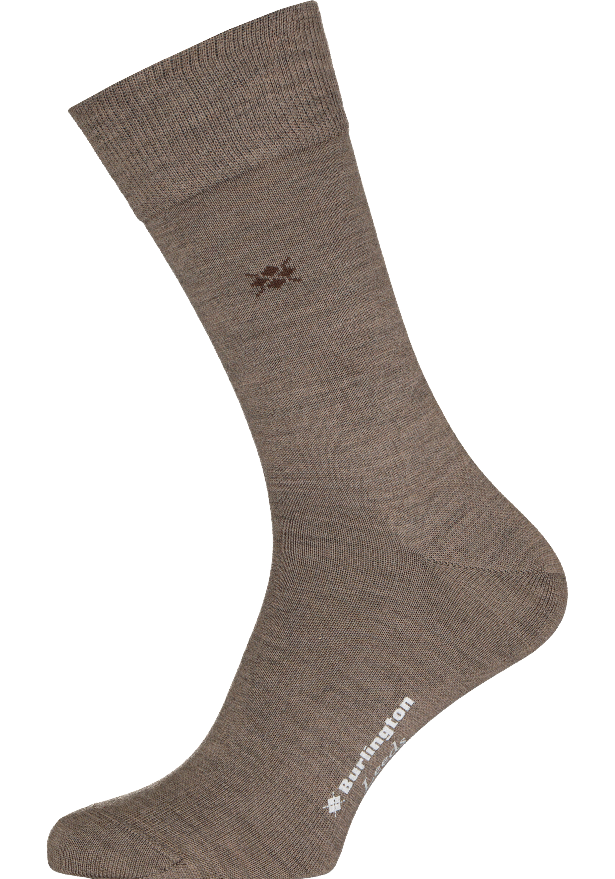 Burlington Leeds herensokken, wol, beige