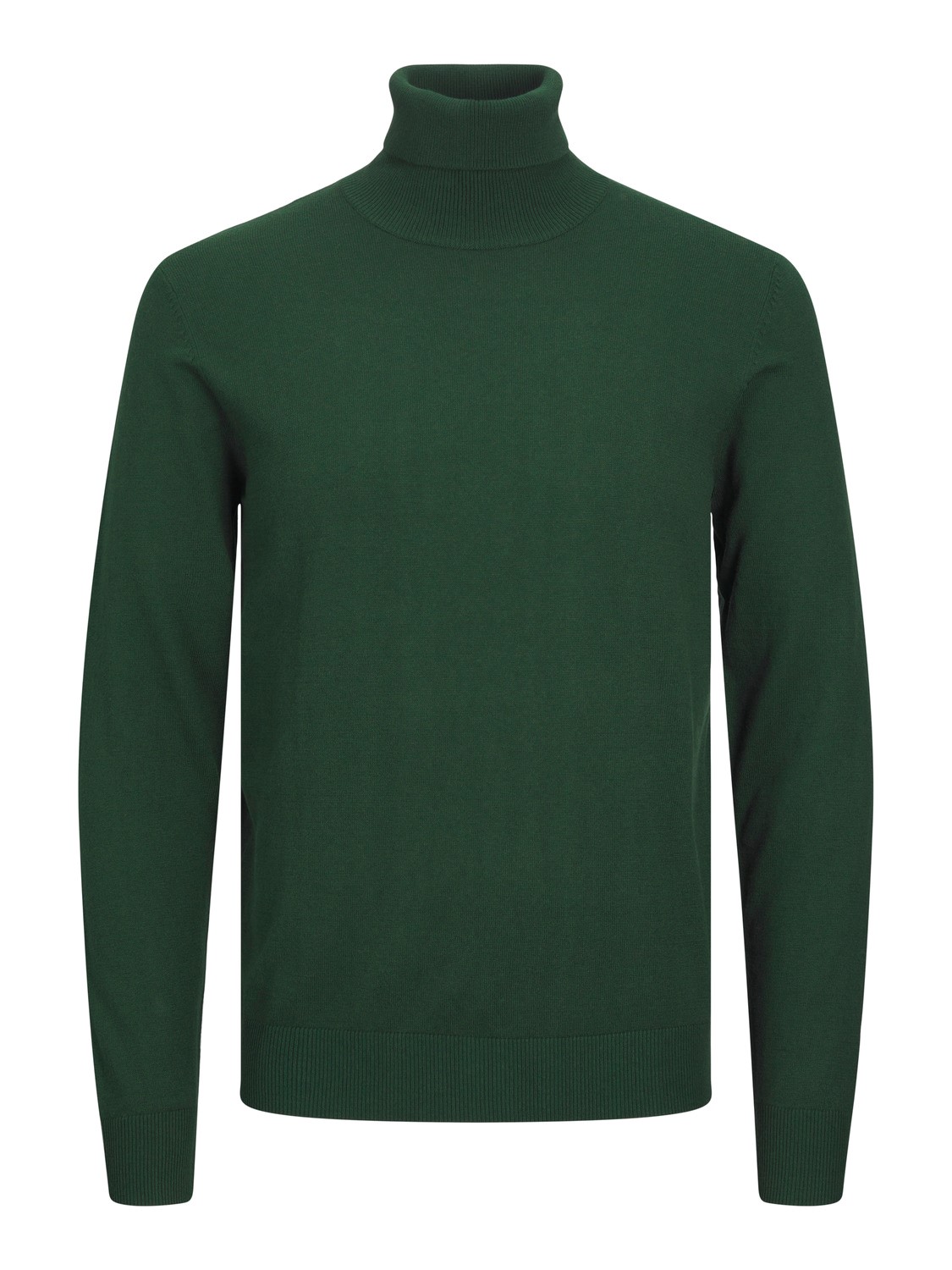 JACK & JONES Emil knit roll neck slim fit, heren pullover viscosemengsel met col, groen