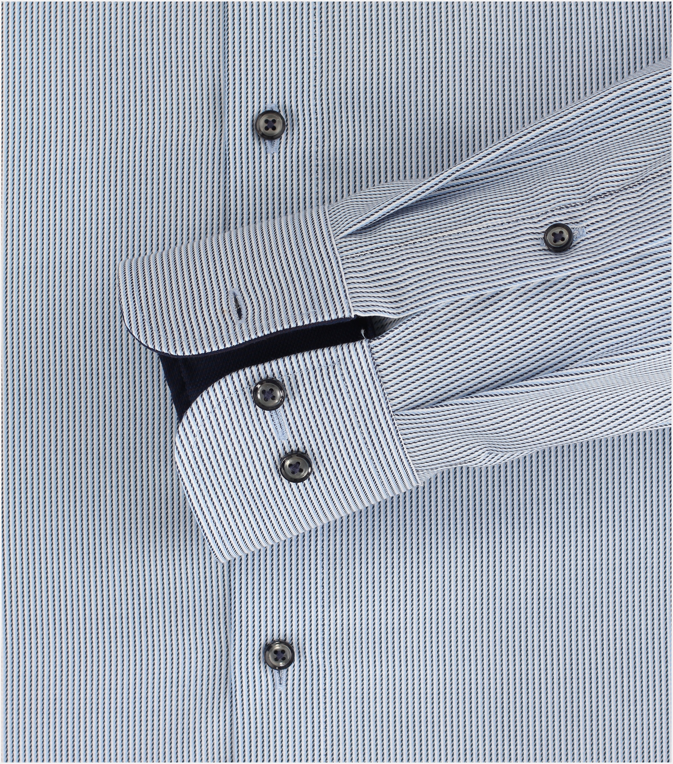 CASA MODA comfort fit overhemd, dobby, blauw gestreept