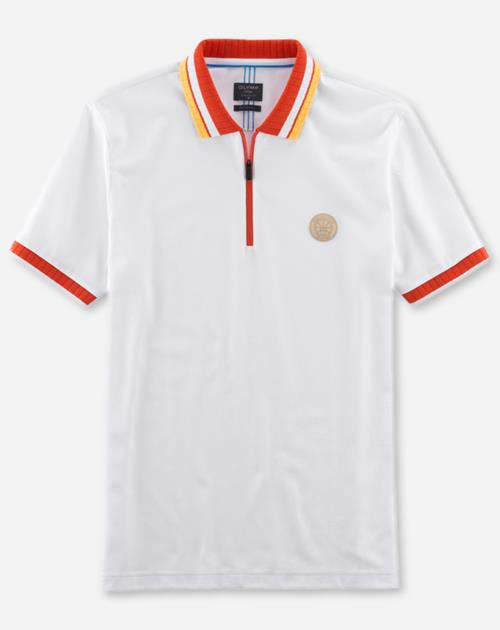 OLYMP Casual modern fit polo, wit