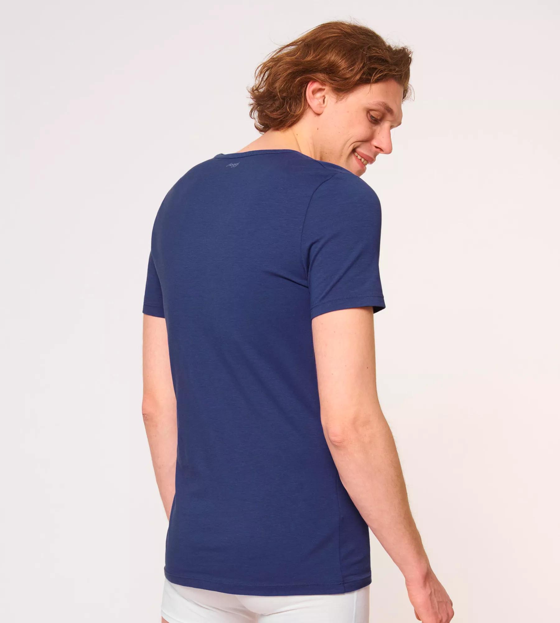 Sloggi Men GO Shirt V-Neck Slim Fit, heren T-shirt met een V-hals (1-pack), blauw