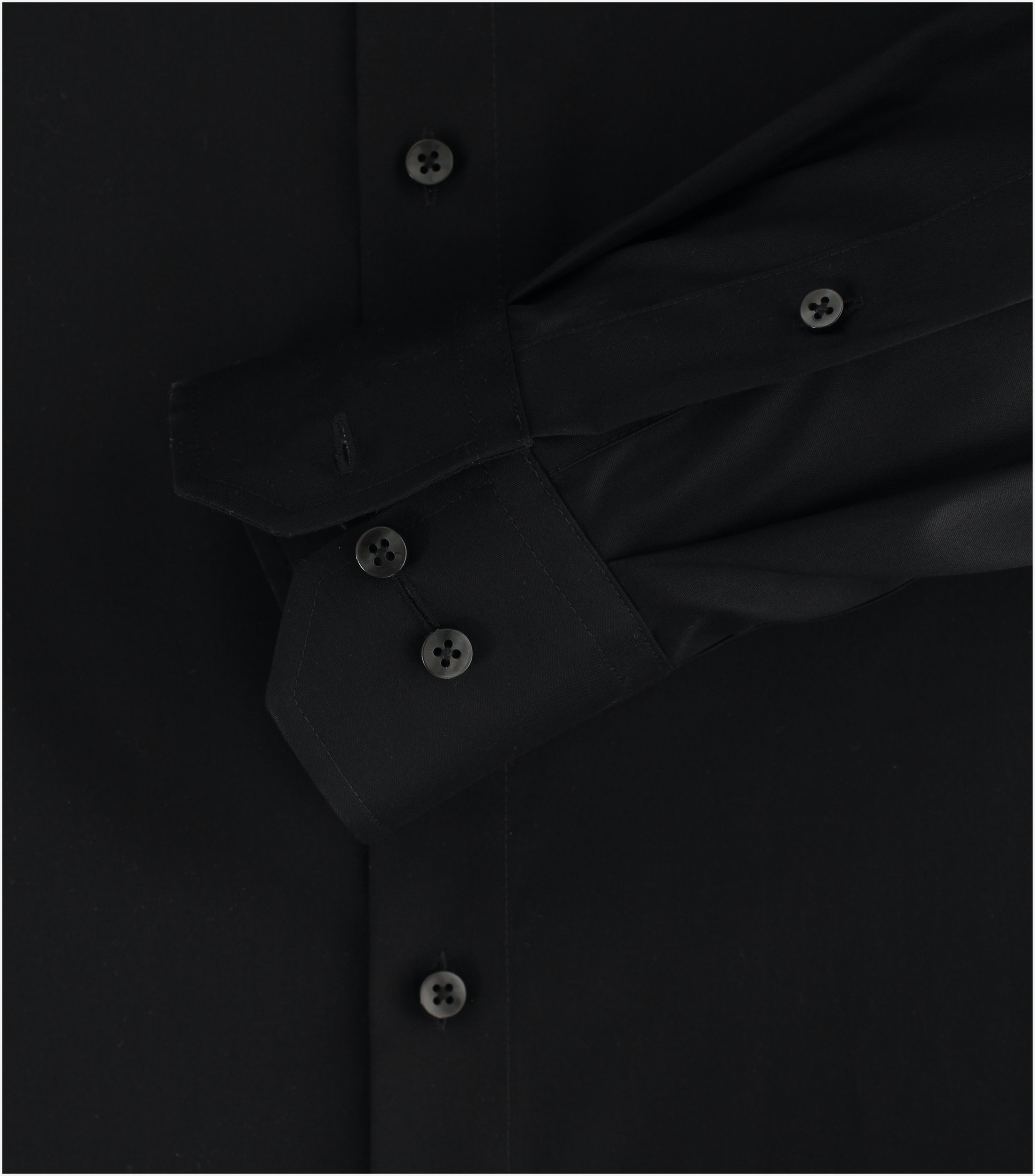 Redmond modern fit overhemd, popeline, zwart