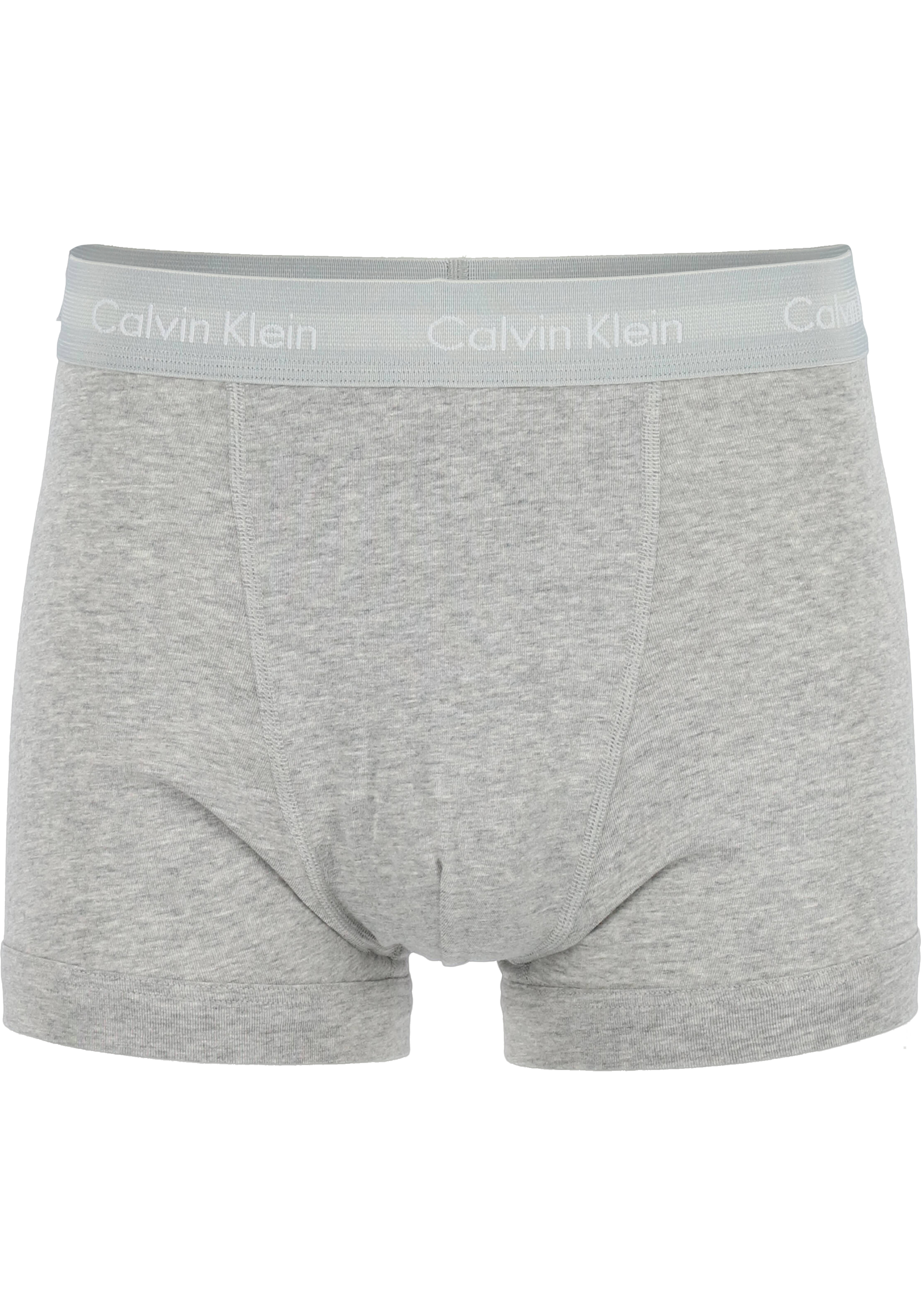 Calvin Klein trunks (3-pack), heren boxers normale lengte, zwart, grijs en logo print