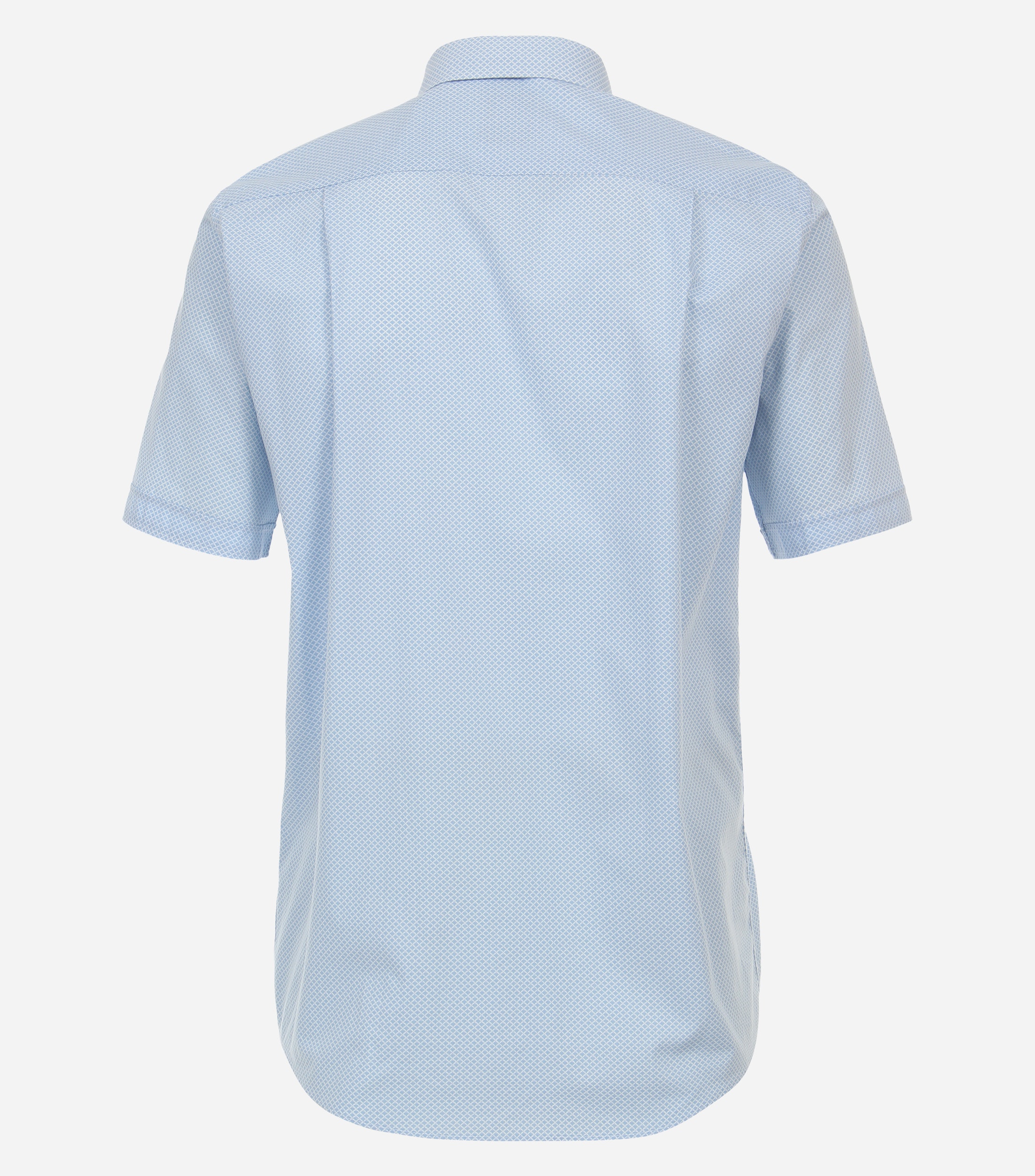 Redmond comfort fit overhemd, korte mouw, popeline, blauw dessin