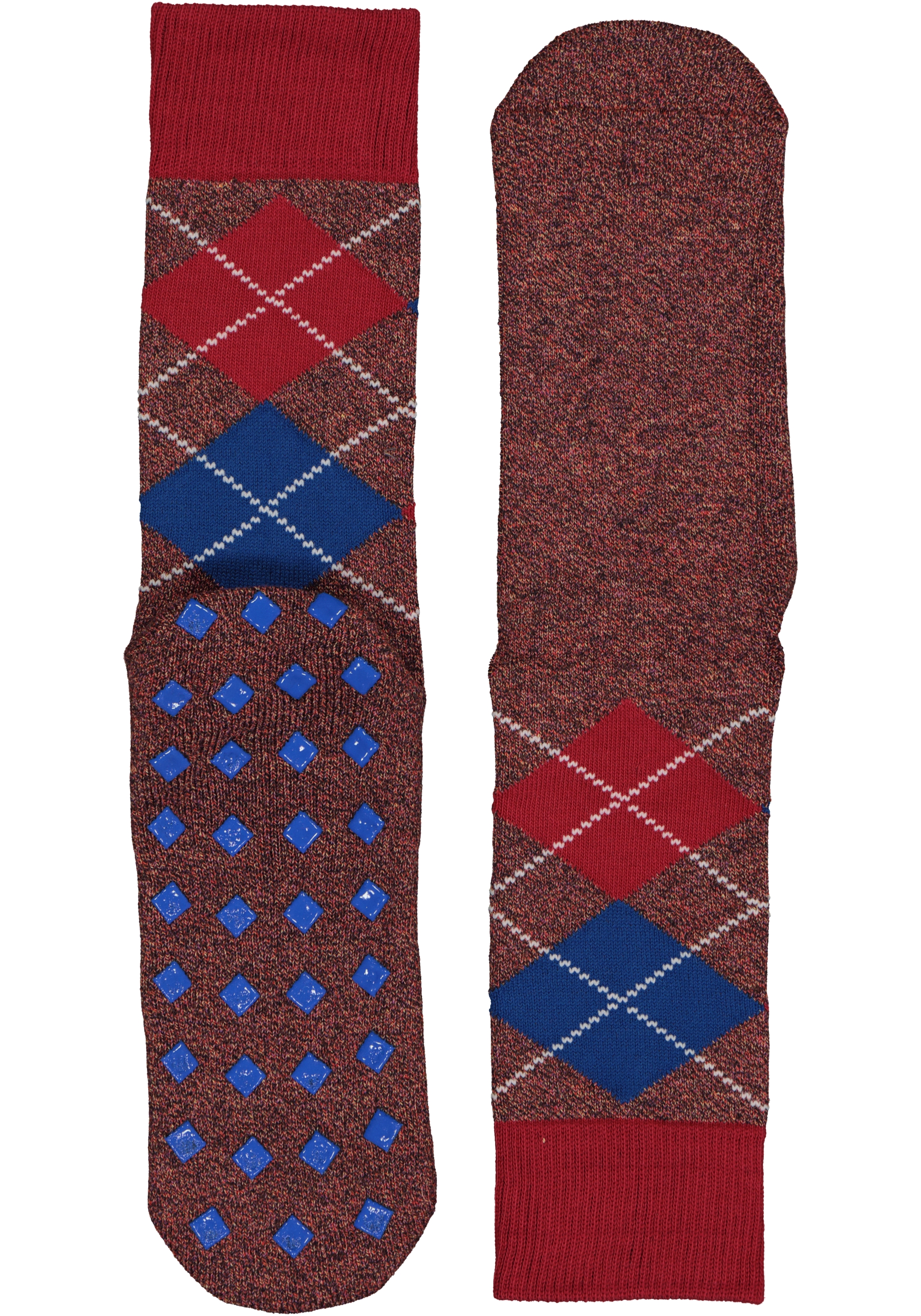 Burlington Argyle Heren Huissokken, rood geruit