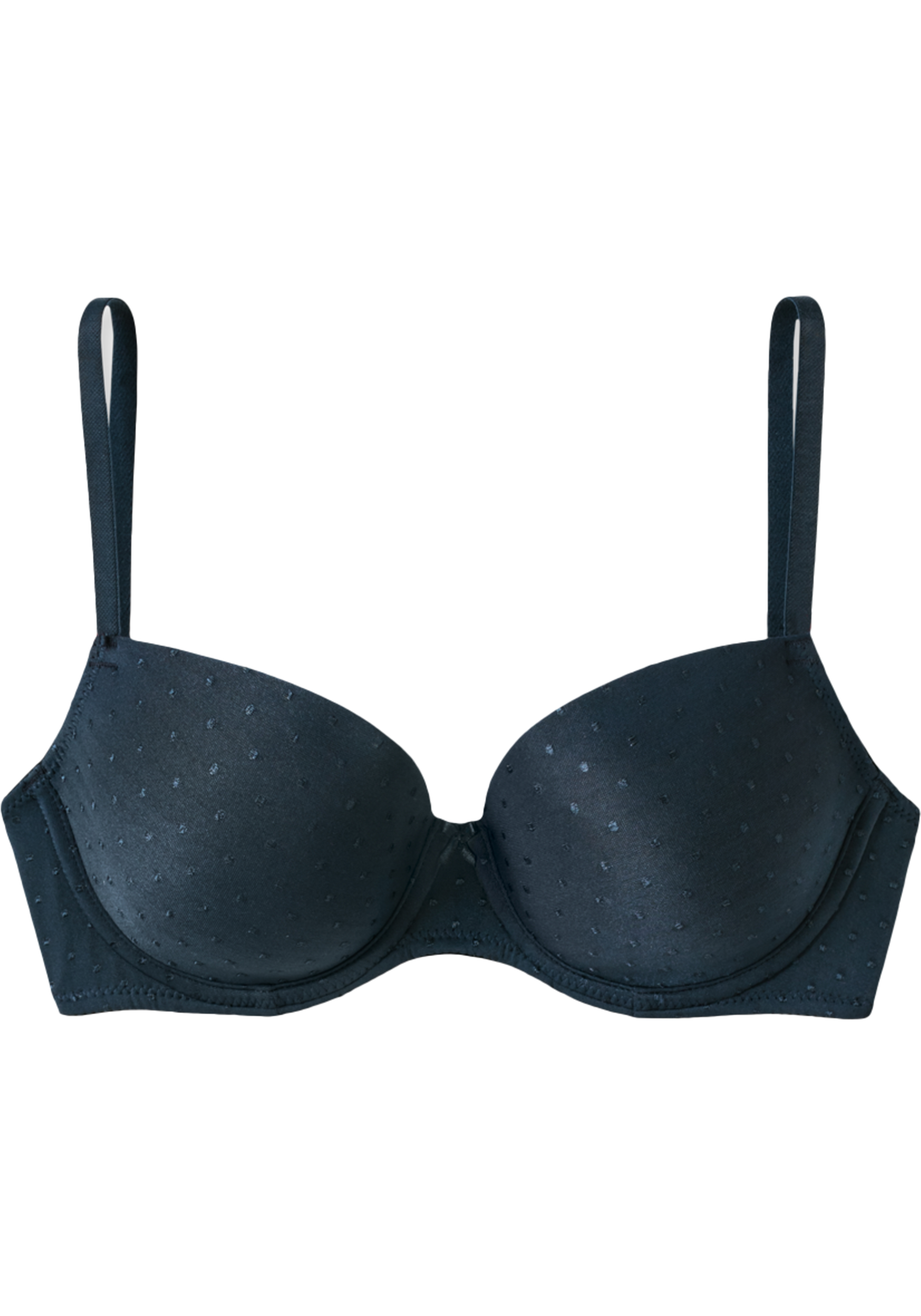 SCHIESSER Pure Jacquard bh (1-pack), dames beugel bh nachtblauw met stippen