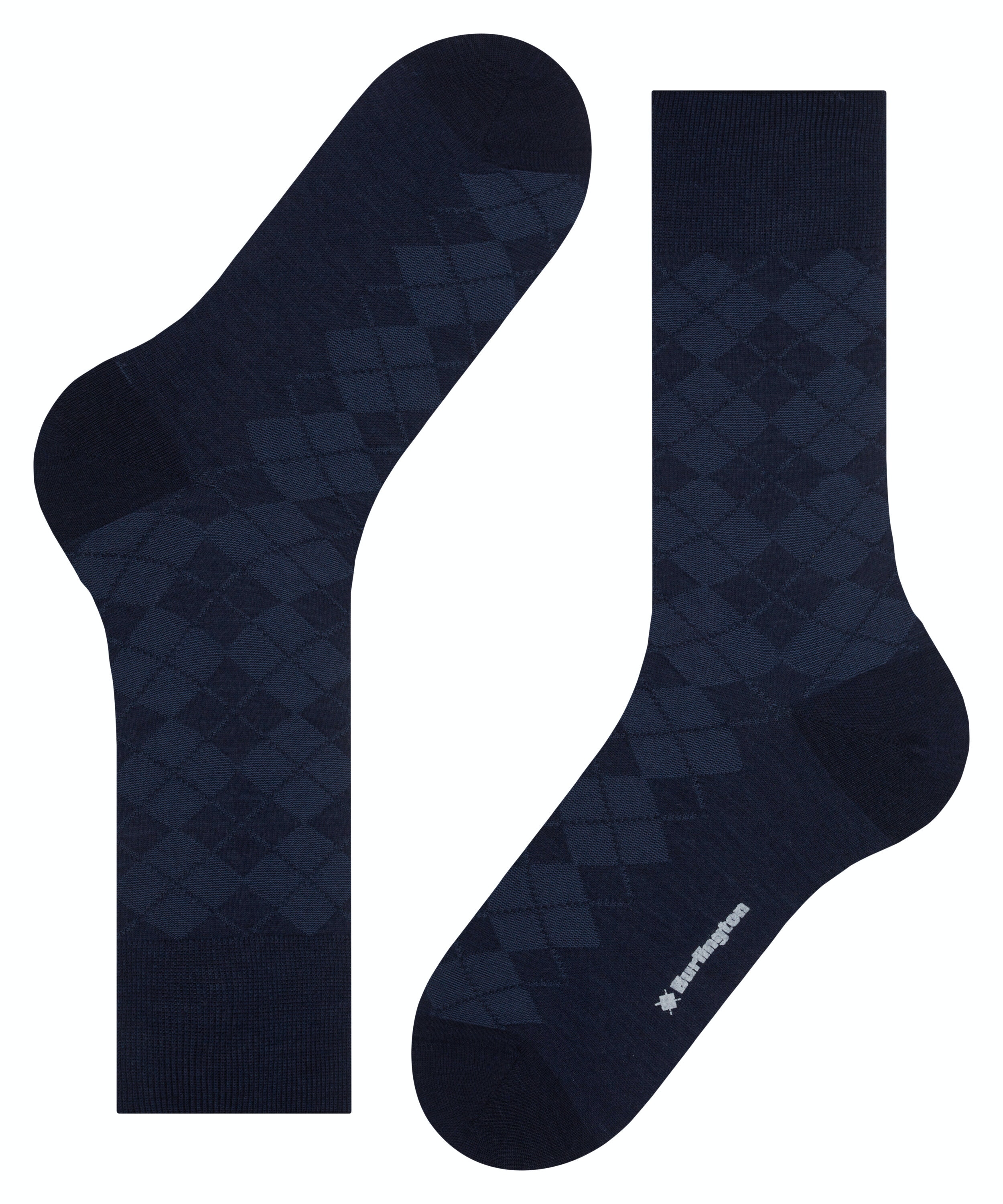 Burlington Leyton herensokken, blauw (marine)