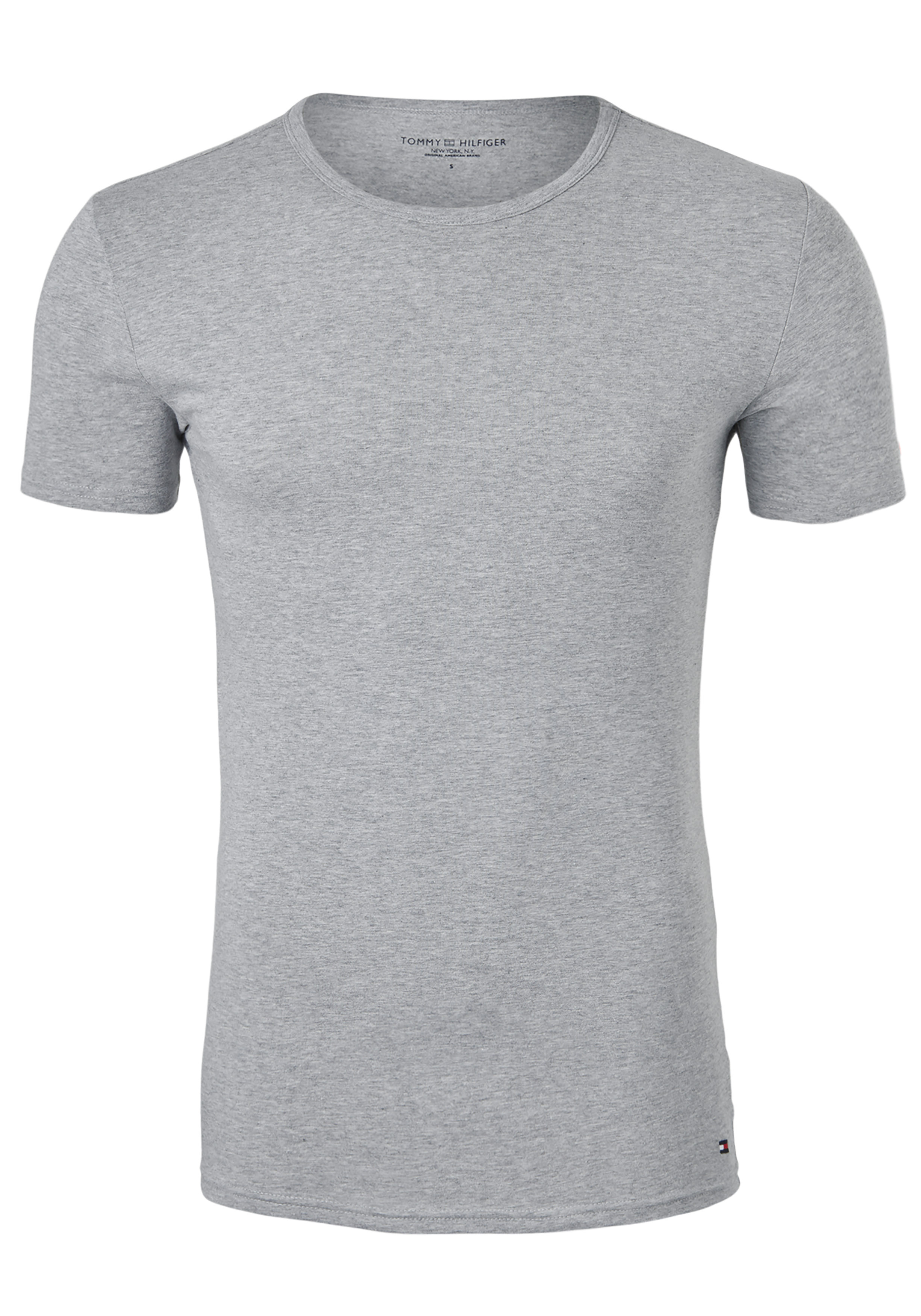Tommy Hilfiger Cotton stretch T-shirts (3-pack), heren T-shirts O-hals, zwart, wit, grijs