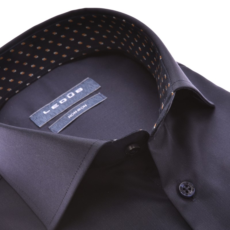 Ledub modern fit overhemd, donkerblauw
