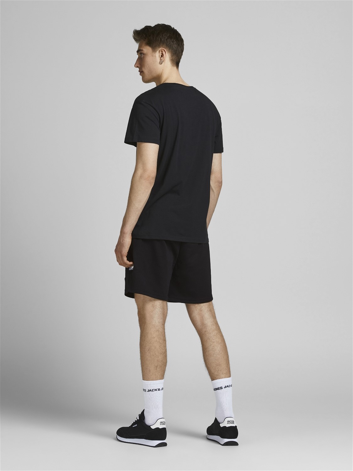 JACK & JONES Gordon Air Sweat Shorts regular fit, heren joggingbroek kort, zwart
