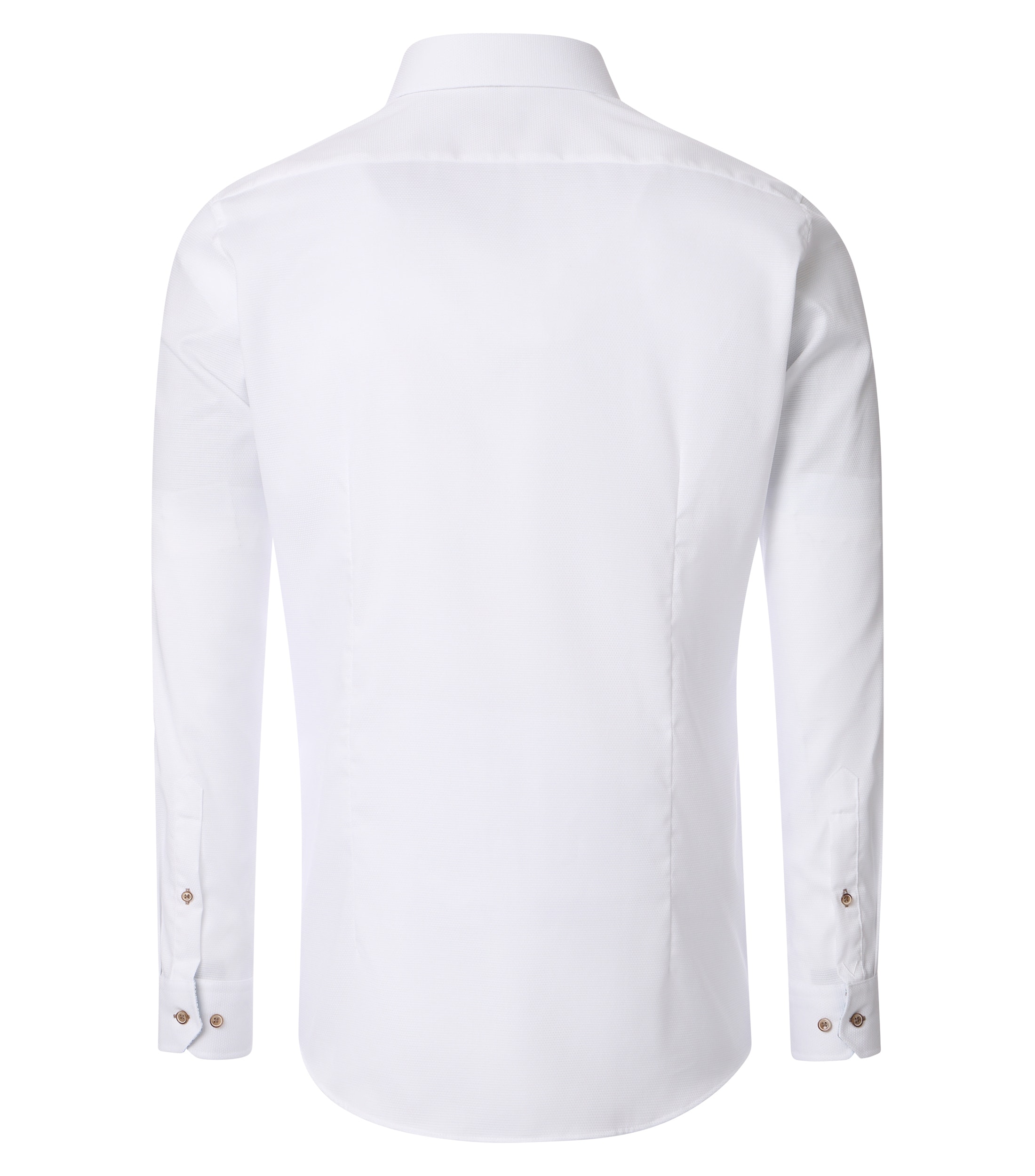 VENTI body fit overhemd, structuur, wit