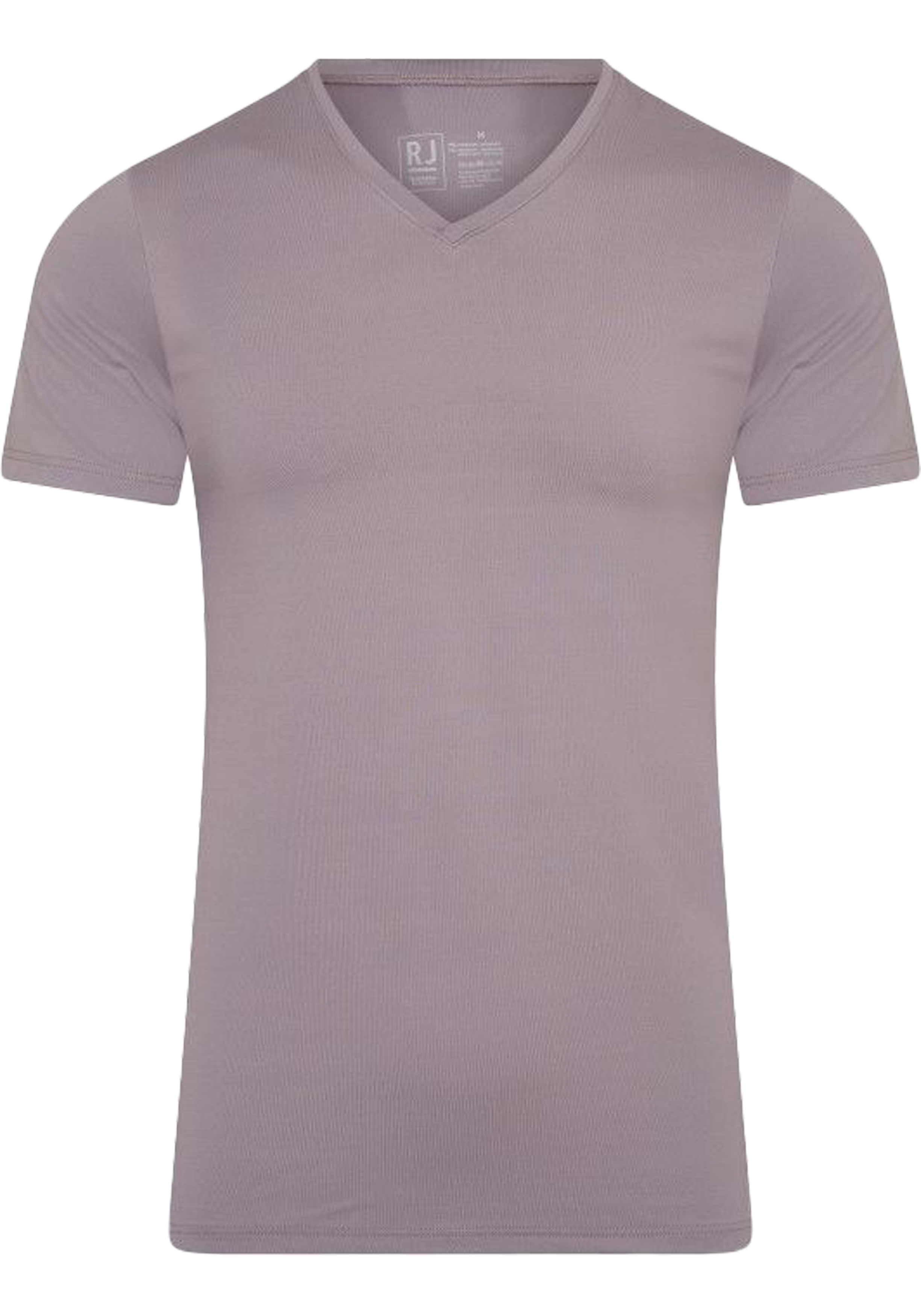 RJ Bodywear Pure Color T-shirt (1-pack), heren T-shirt met V-hals, taupe