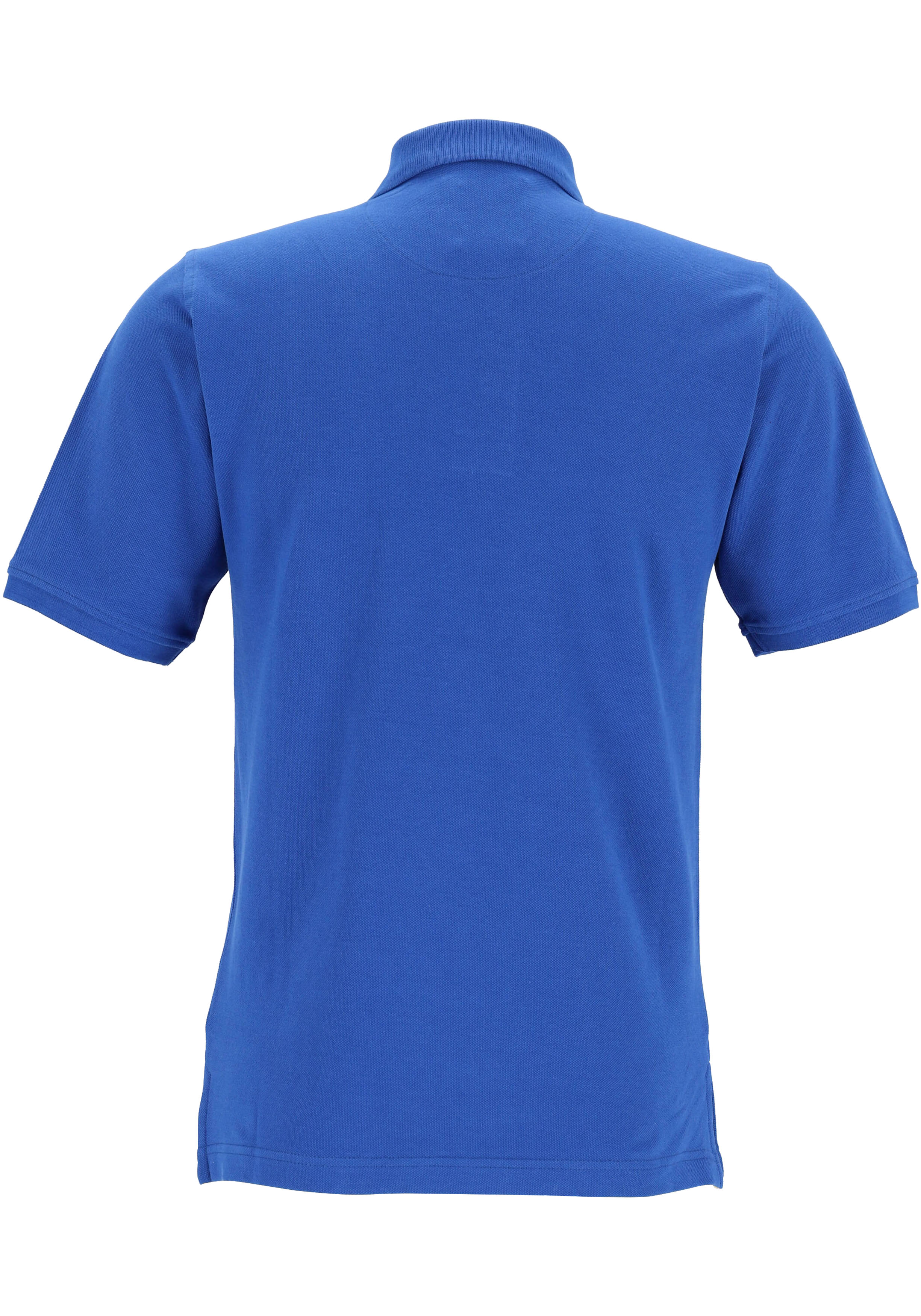 Redmond modern fit poloshirt, blauw (geel contrast)