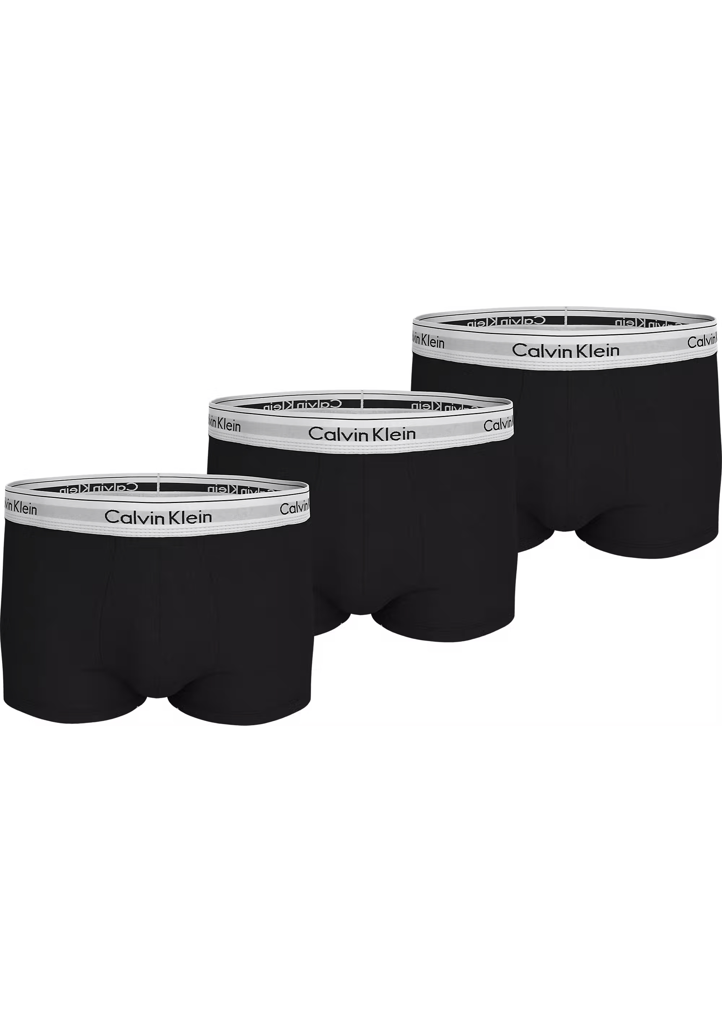 Calvin Klein Trunks (3-pack), heren boxers normale lengte, zwart