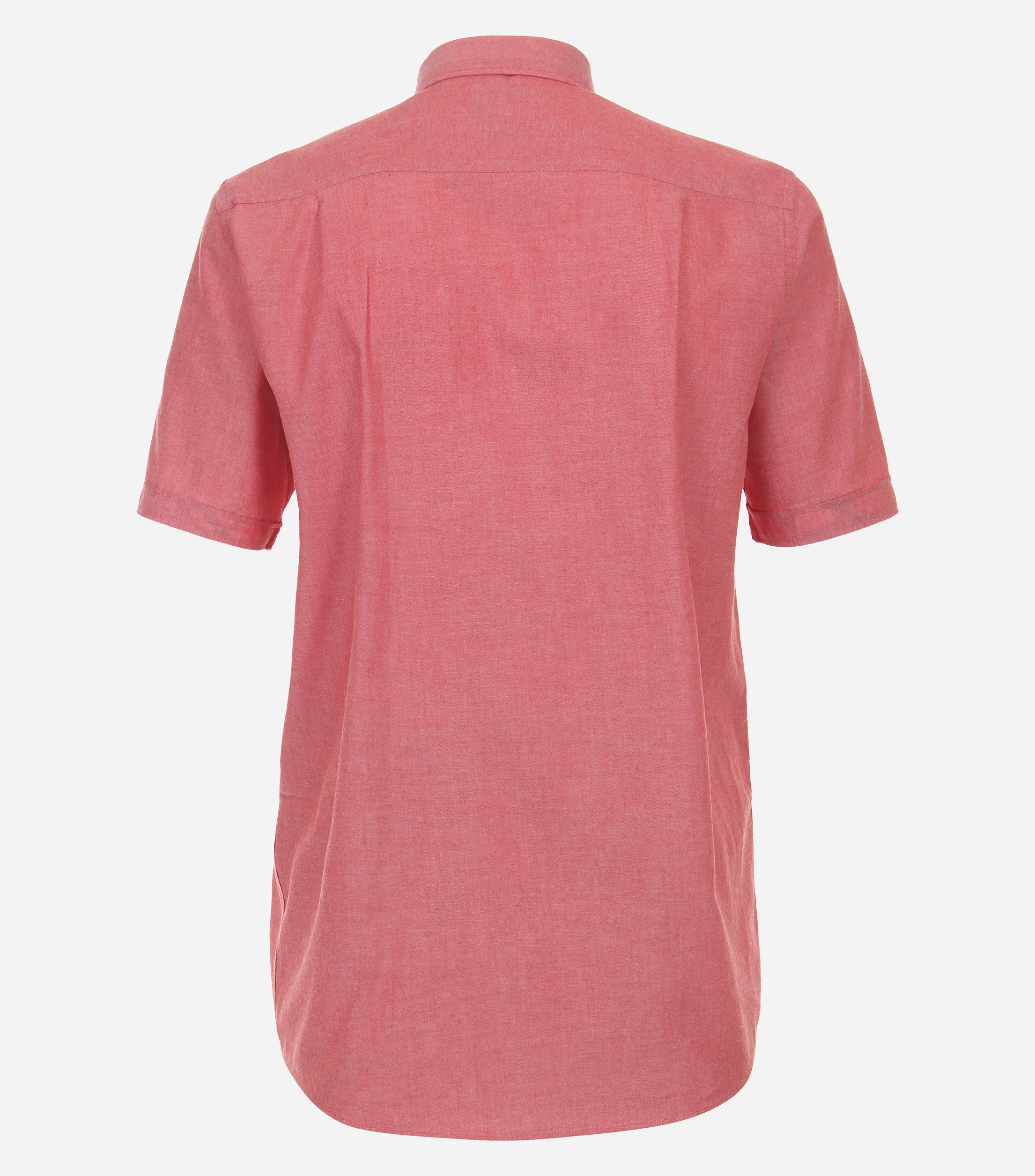 Redmond modern fit overhemd, korte mouw, popeline, rood