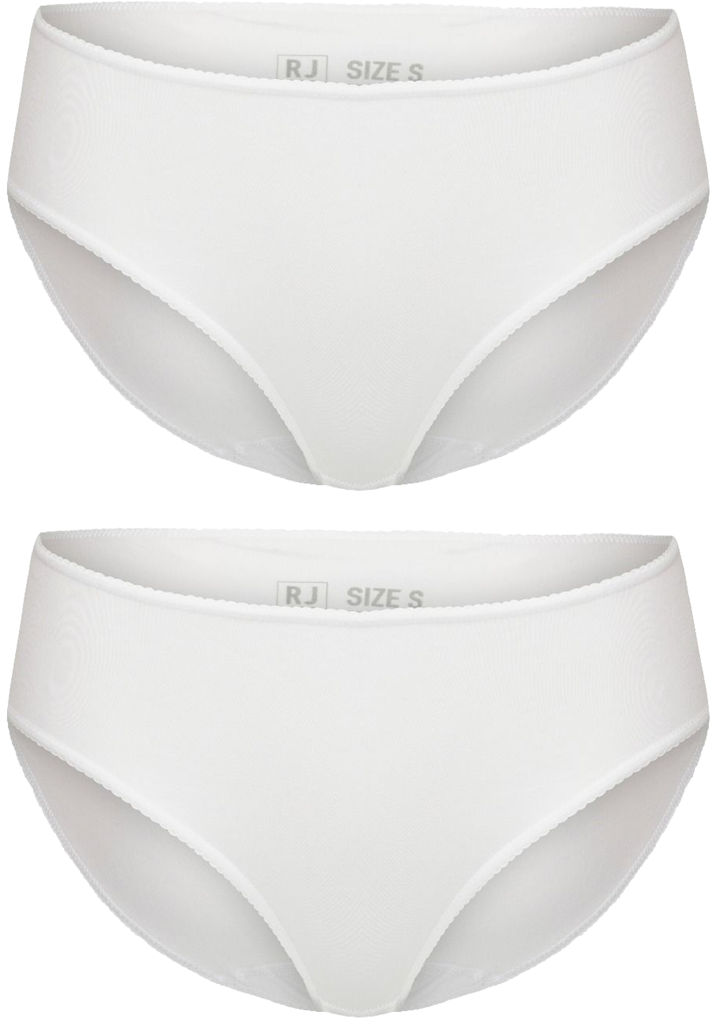 RJ Bodywear Everyday dames Vlissingen midi slip (2-pack), wit