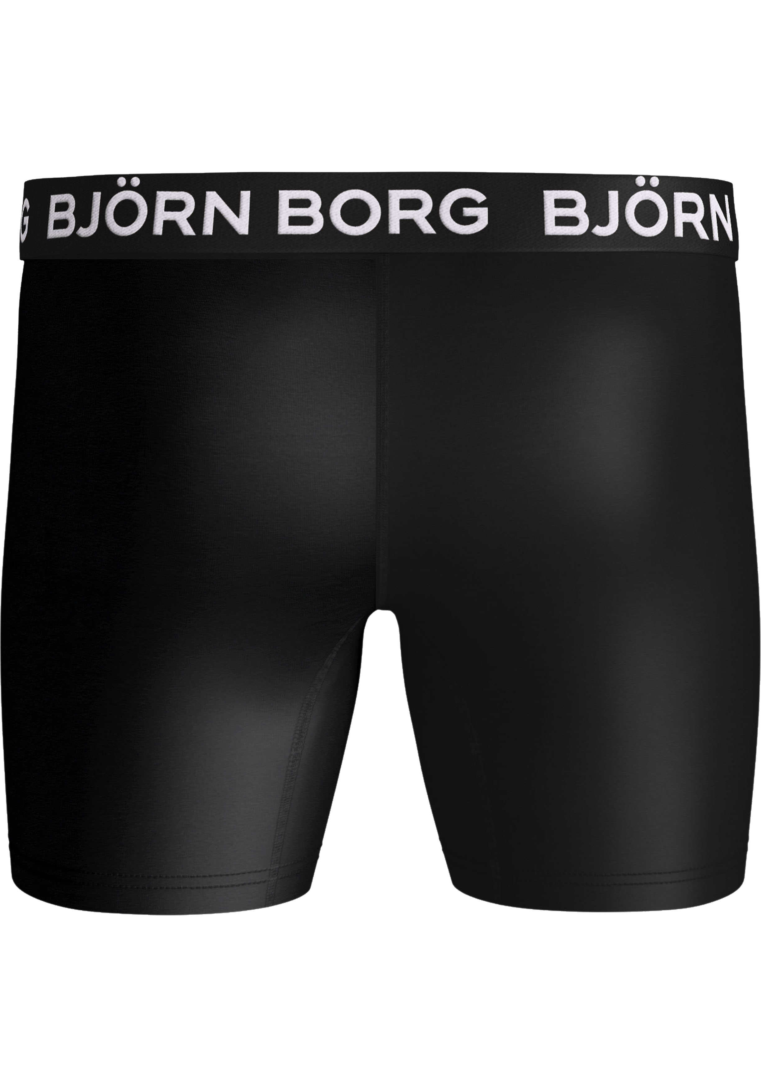 Bjorn Borg Performance boxers, microfiber heren boxers lange pijpen (3-pack), zwart