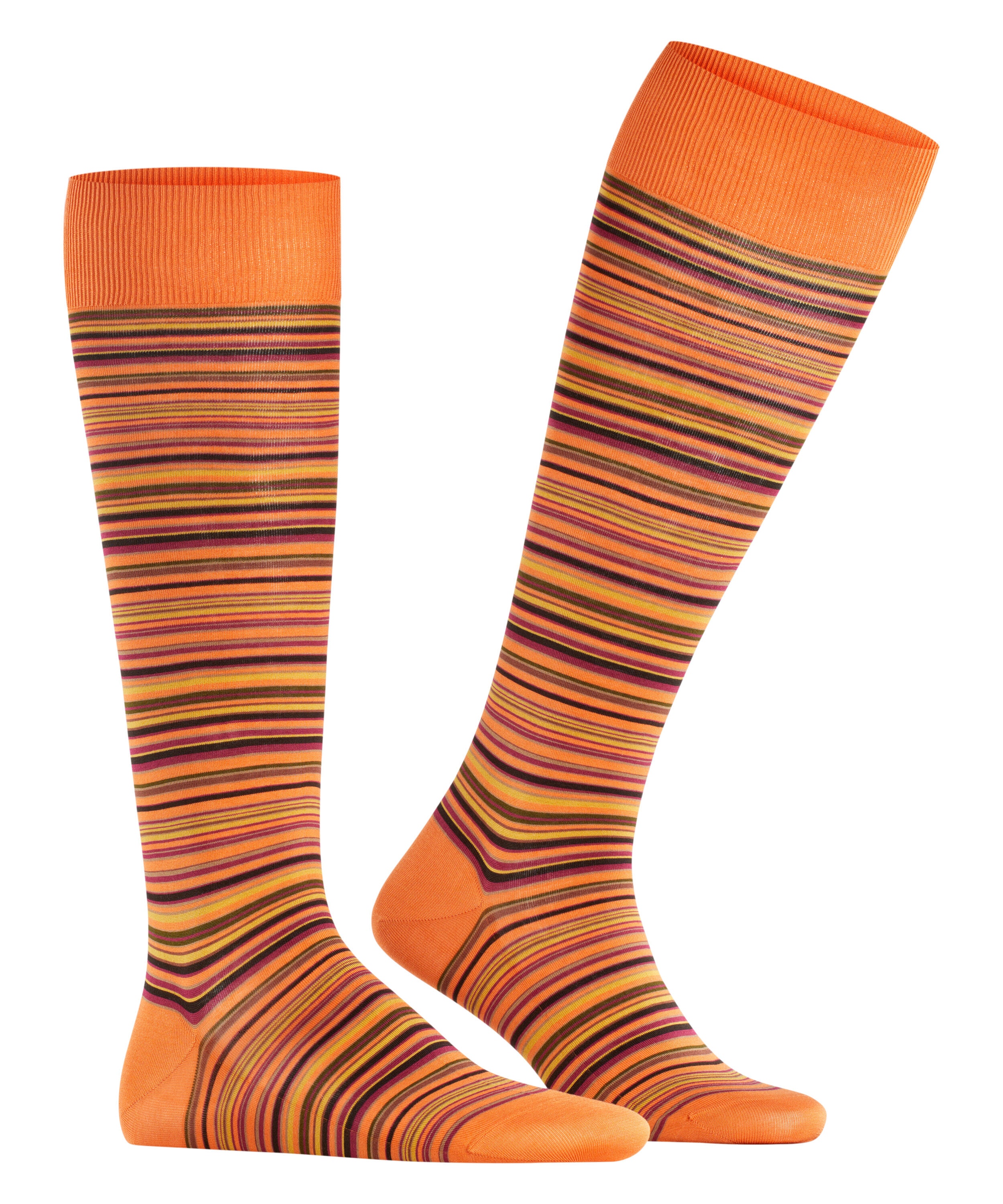 FALKE Microblock heren kniekousen, oranje (tandoori)