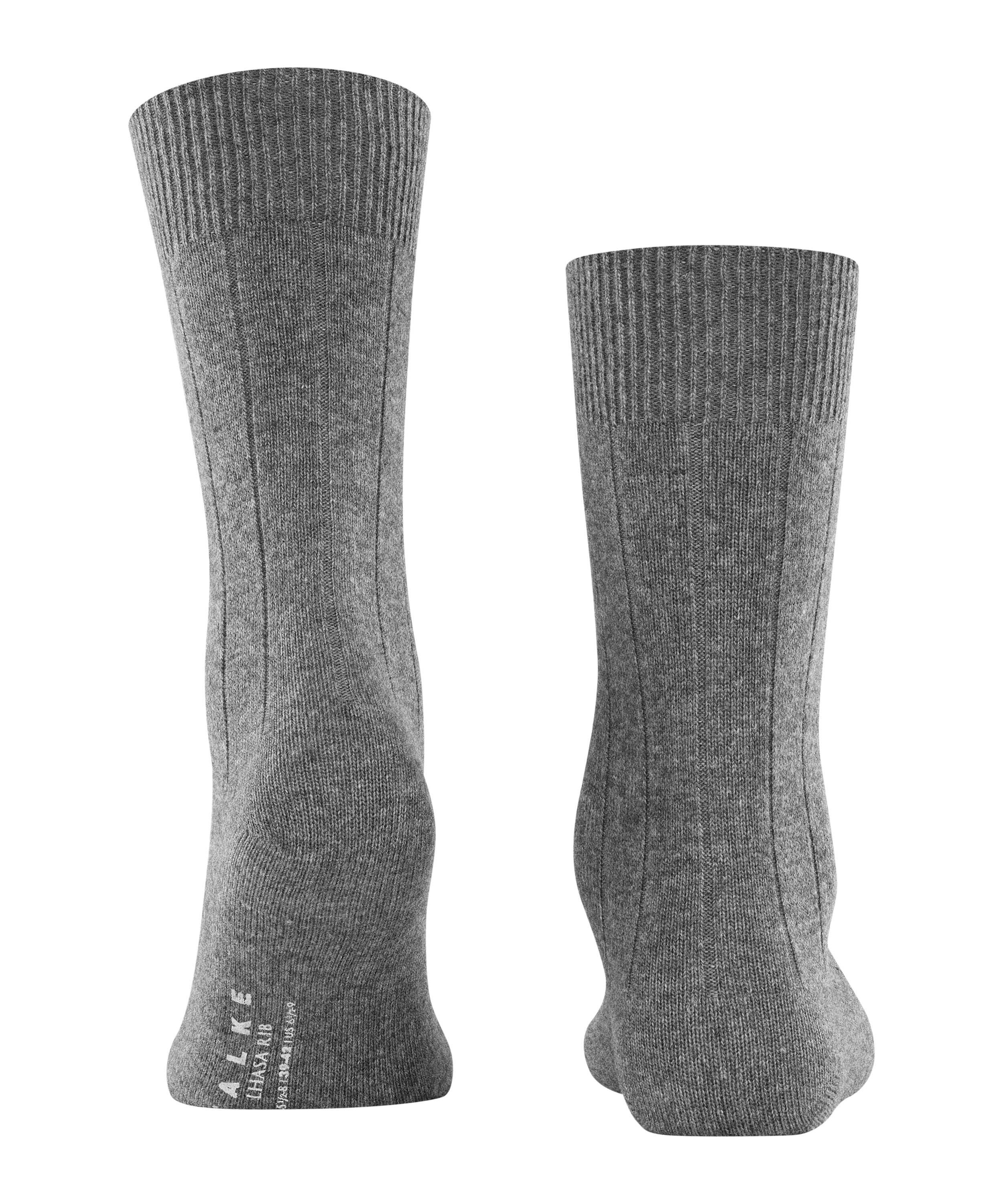 FALKE Lhasa Rib herensokken, grijs (light greymel.)