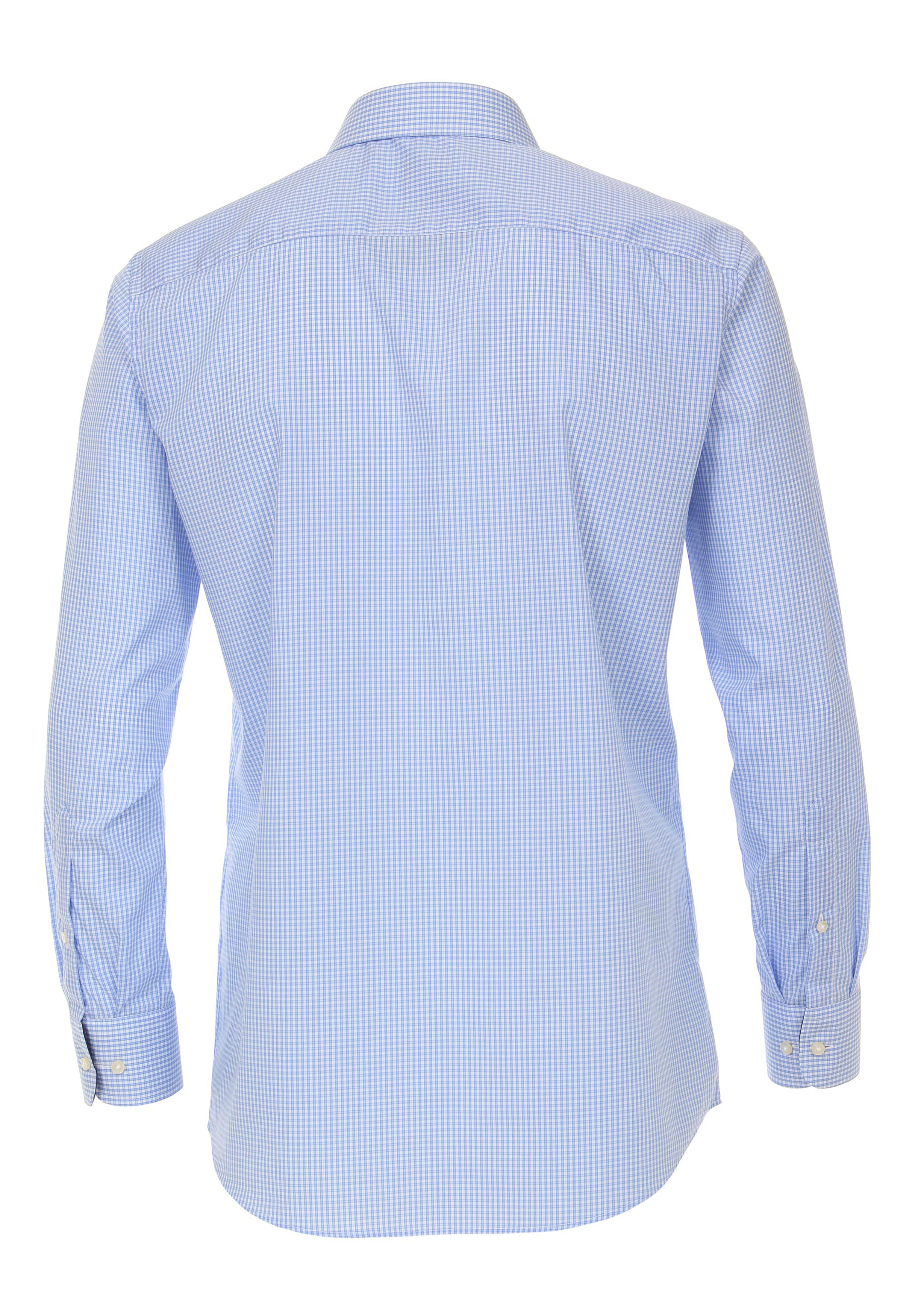 Redmond modern fit overhemd, lichtblauw geruit 
