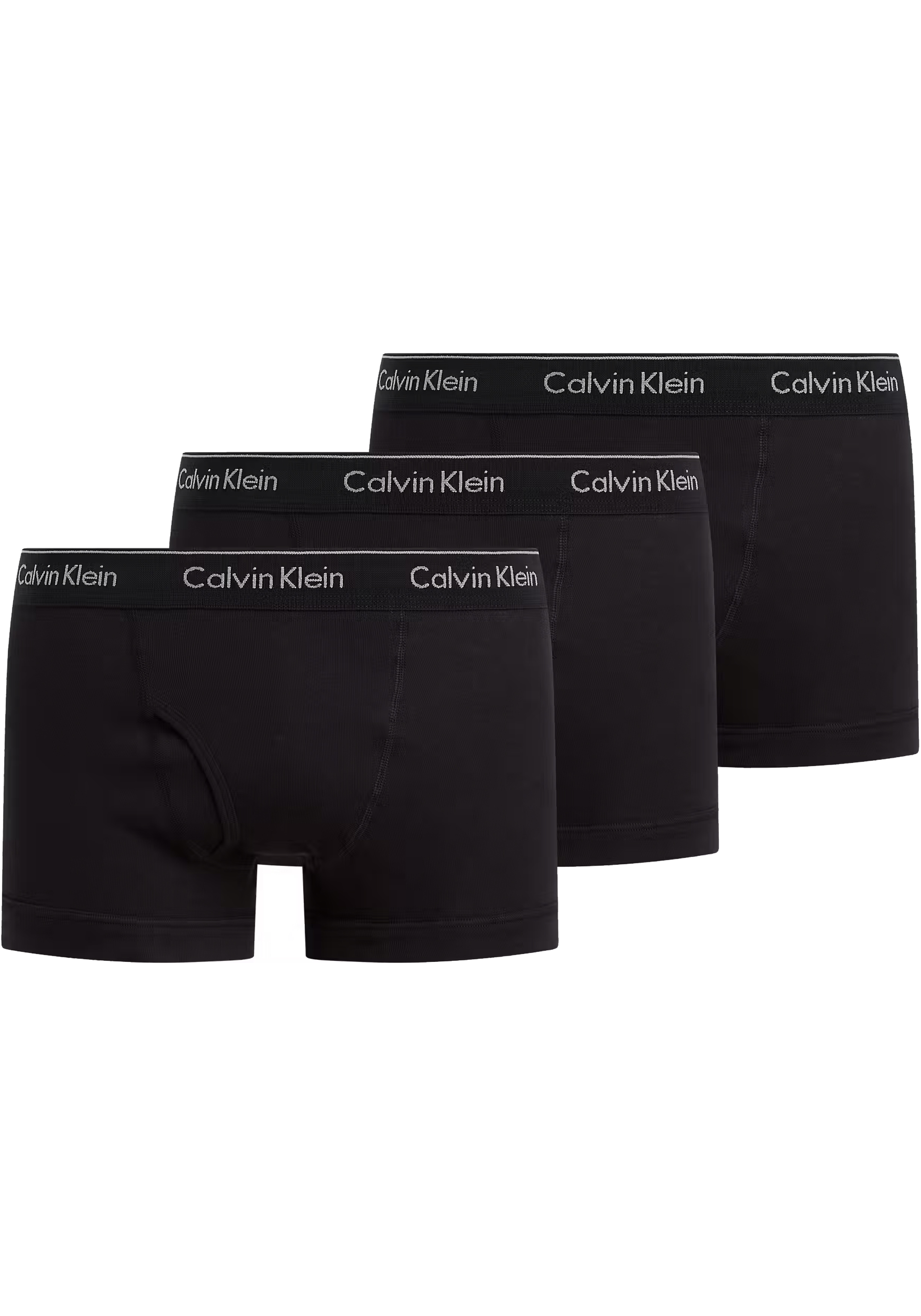 Calvin Klein Cotton Classics Trunks (3-pack), heren boxers normale lengte, zwart