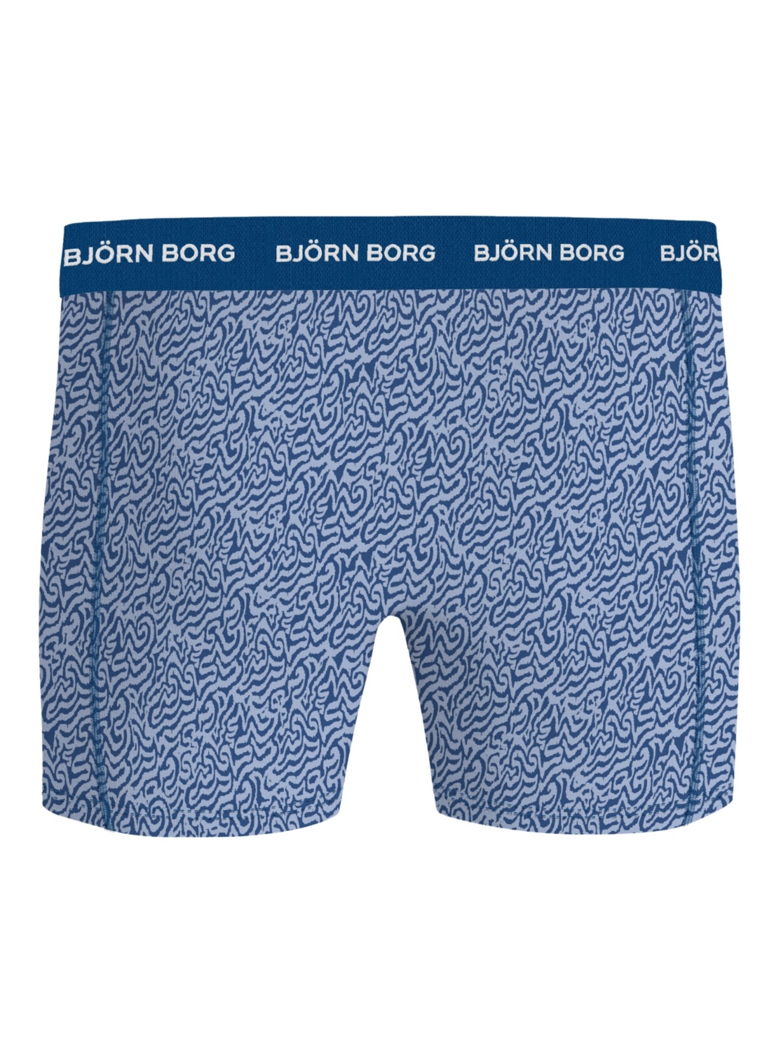 Bjorn Borg Cotton Stretch boxers, heren boxers normale lengte (1-pack), blauw met wit dessin