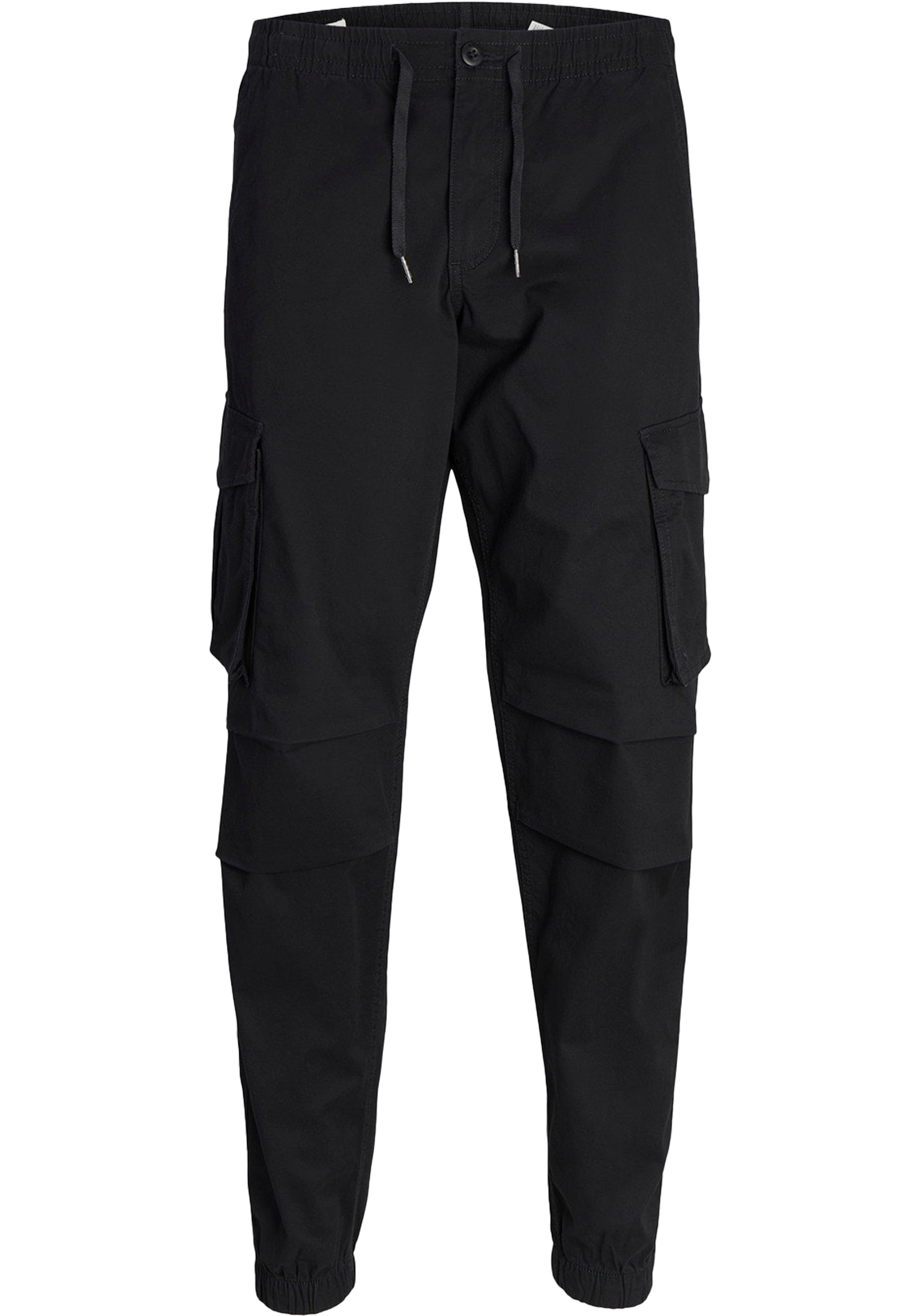 JACK & JONES Kane Noah Cuffed Cargo loose fit, heren cargo broek, zwart