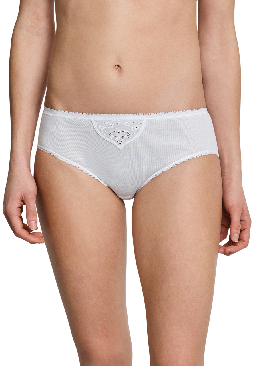 SCHIESSER Cotton Essentials slip (2-pack), dames tai-slip wit