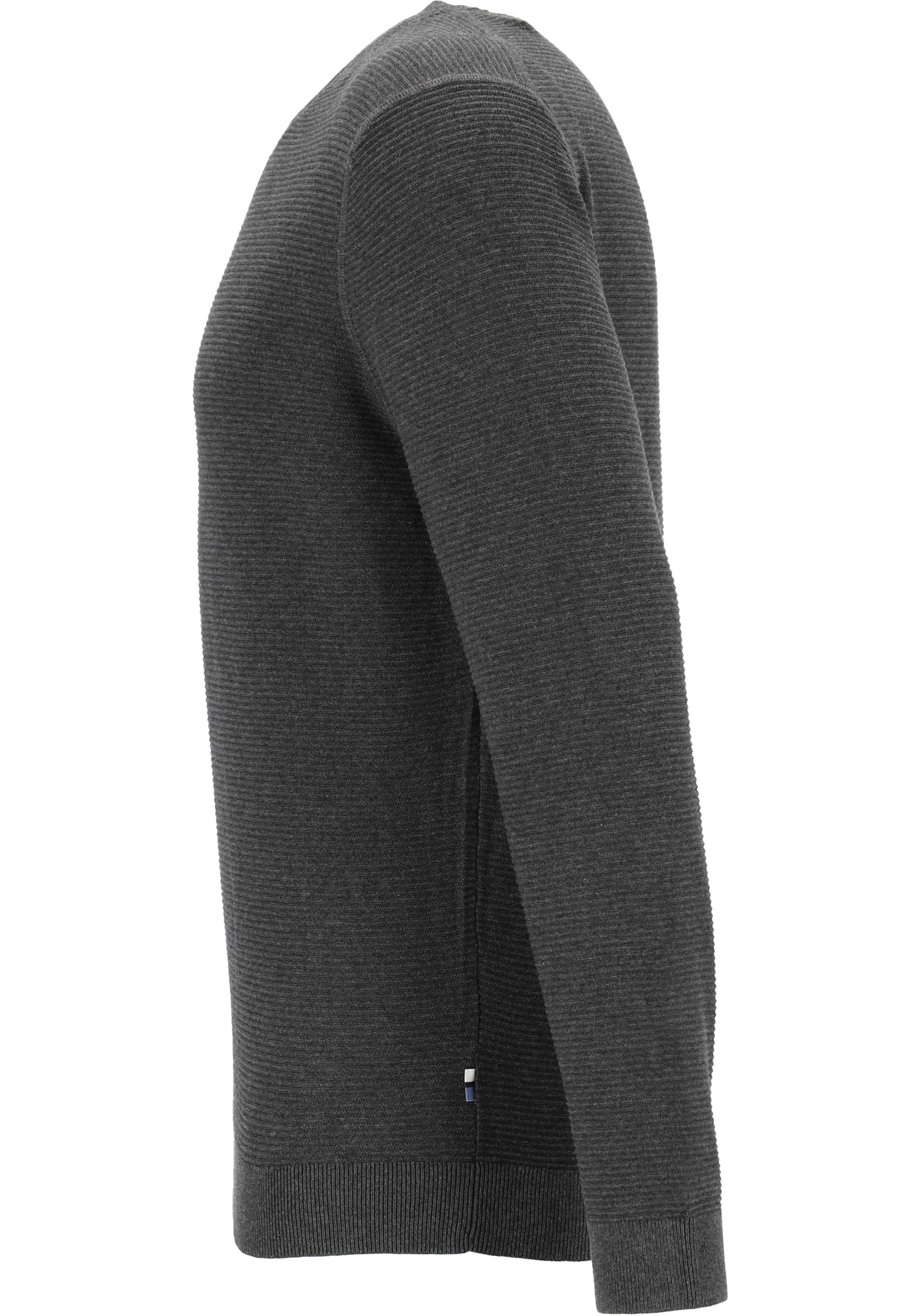 OLYMP Casual modern fit pullover katoen, antraciet