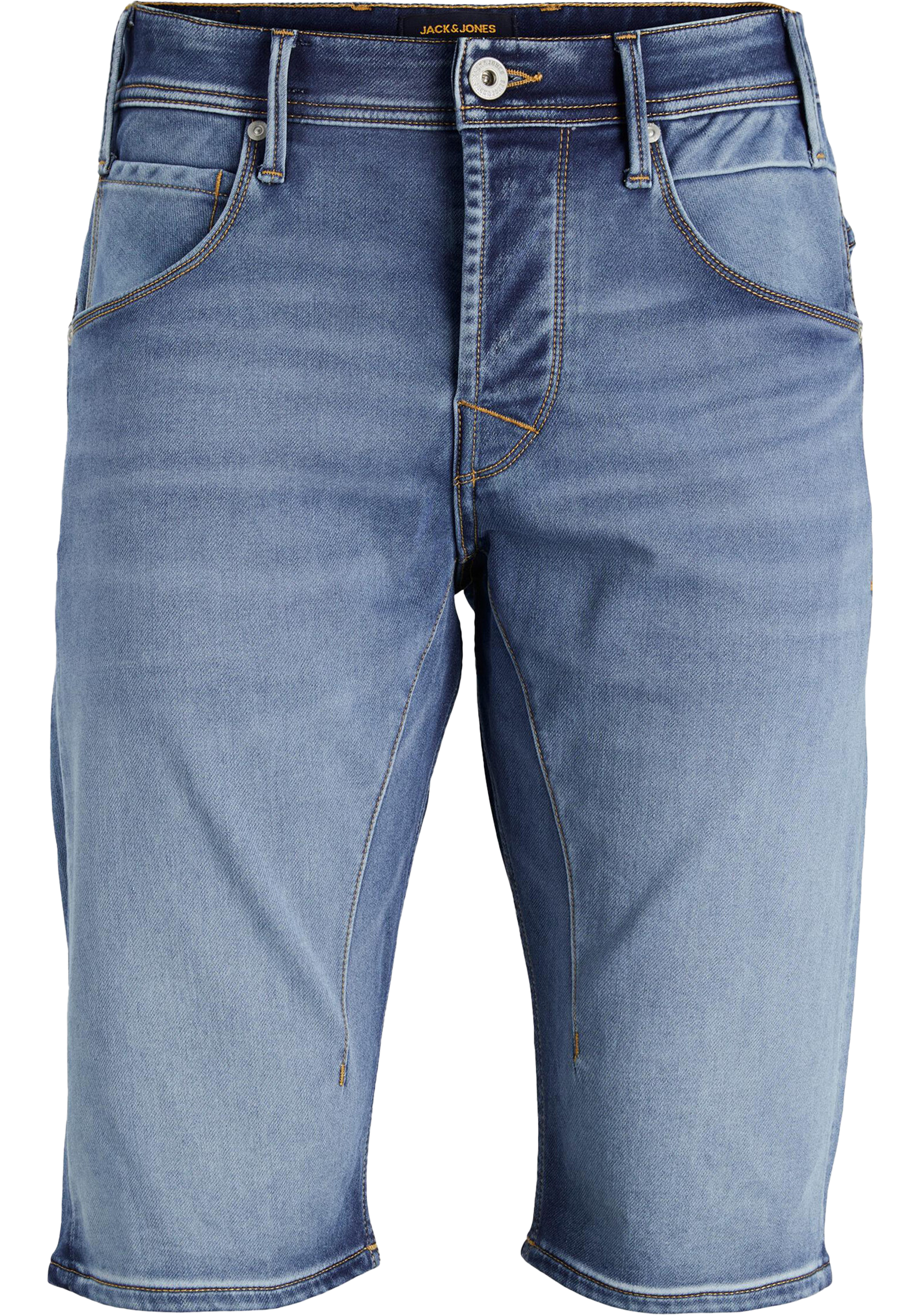 JACK & JONES Scale Long Shorts regular fit, heren jeans korte broek, denimblauw