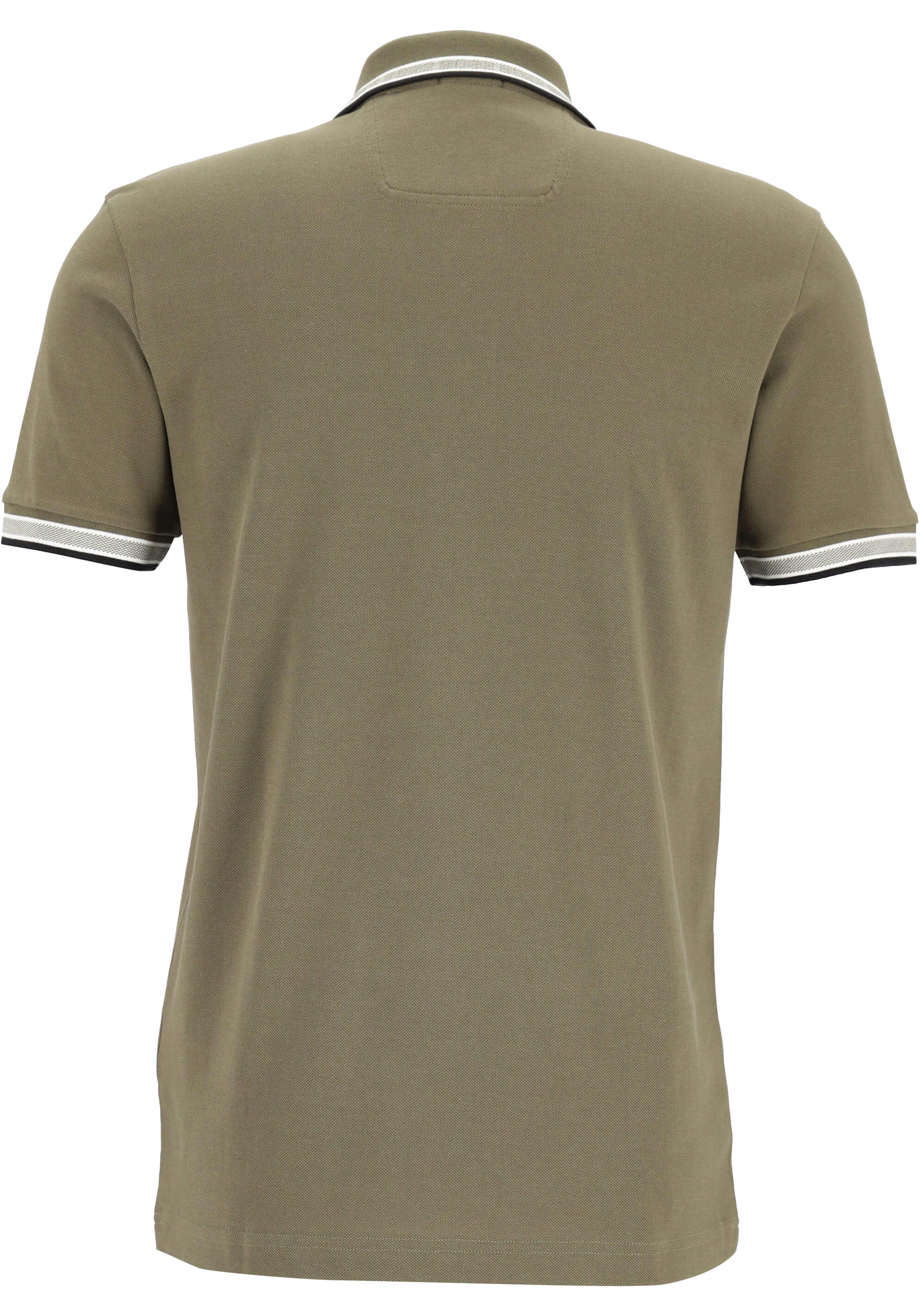 HUGO BOSS Paddy regular fit polo, heren polo korte mouw, groen (contrast)