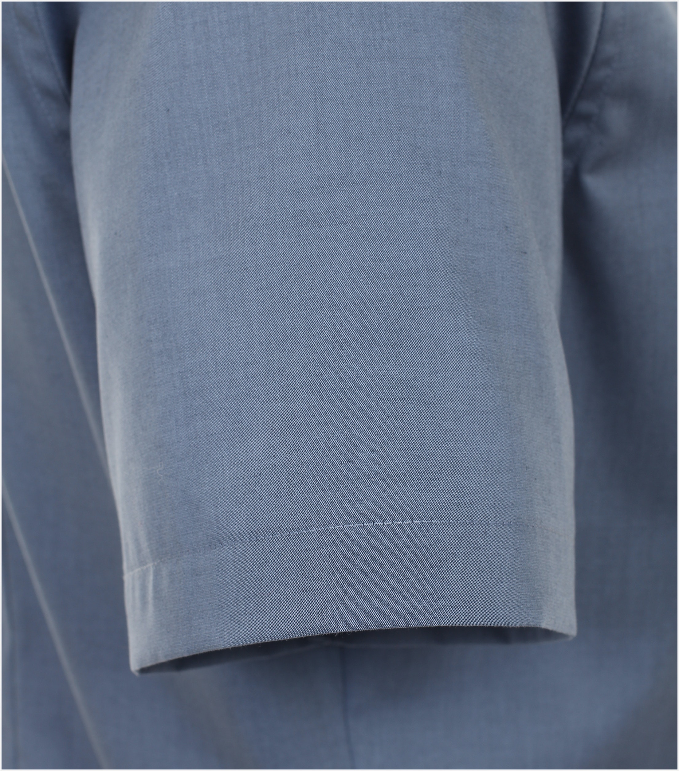 VENTI body fit overhemd, korte mouw, popeline, blauw