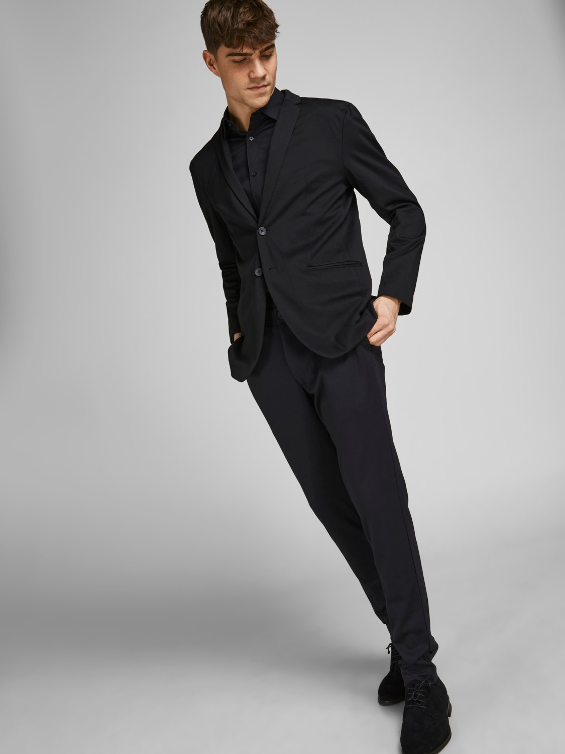 JACK & JONES Blabeck Tailoring Pants regular fit, heren pantalon, zwart