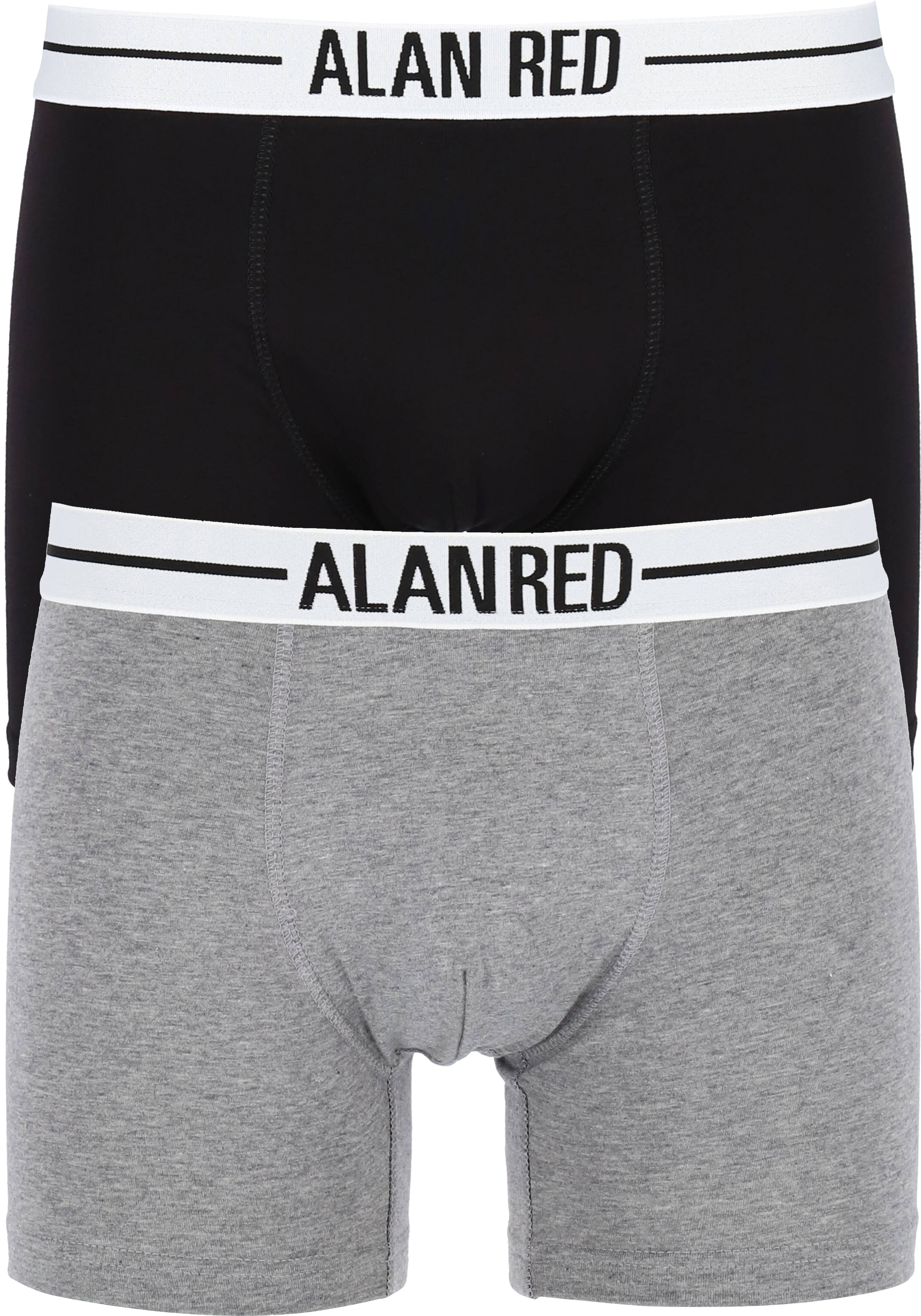 ALAN RED boxershorts (2-pack), zwart / grijs