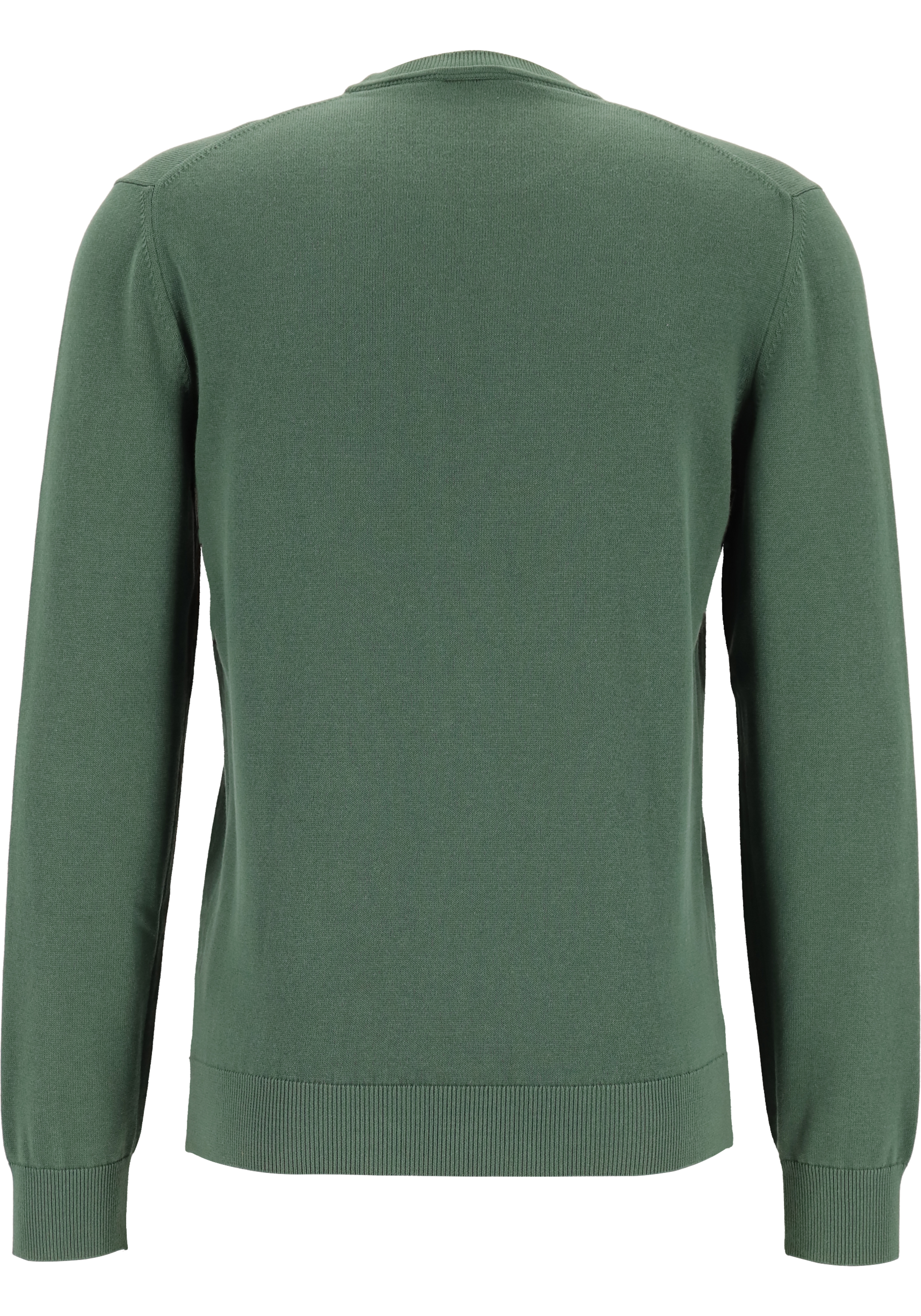 Lacoste trui katoen O-hals, gebreide heren trui, tuin groen