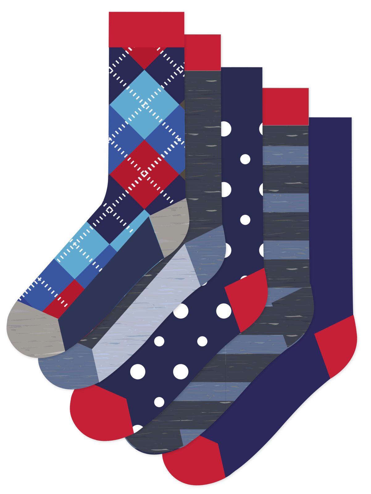Happy Socks Argyle Socks (5-pack), unisex sokken