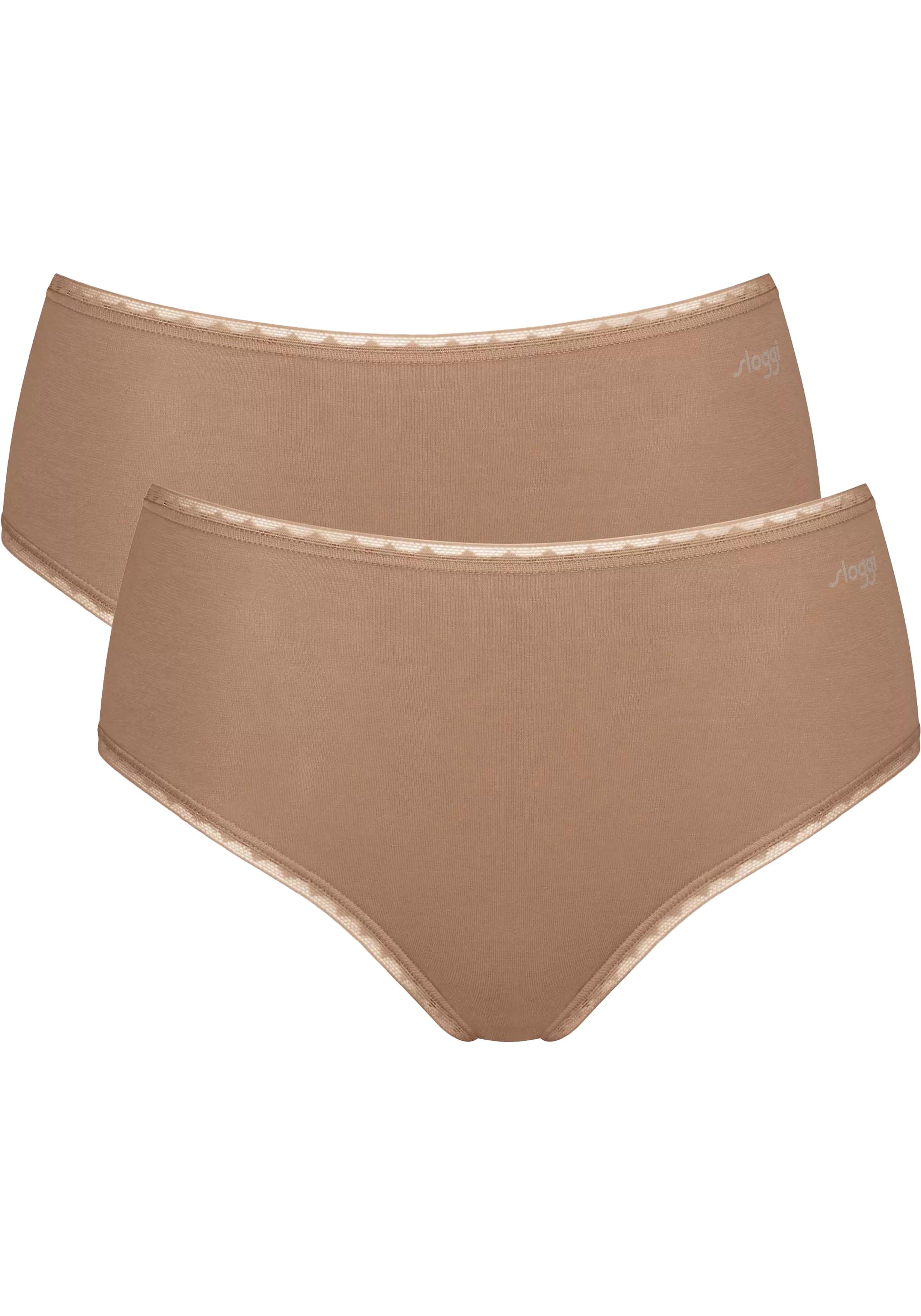 Sloggi Women GO High waist (2-pack), dames slip, bruin