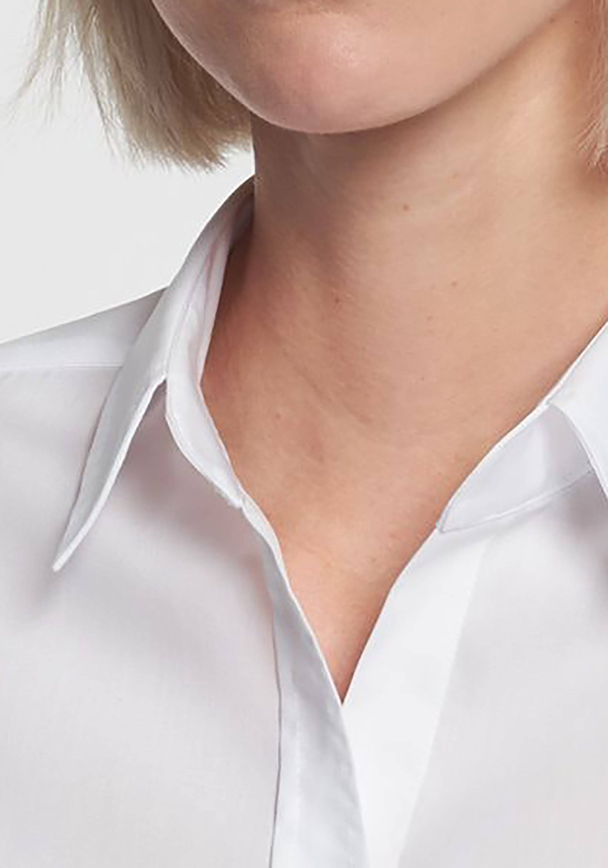 Seidensticker dames blouse slim fit, wit